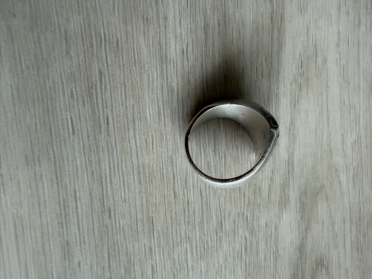 Vintage VTG Mid Century Sterling Silver Taxco Onyx Ring Sz 8.5 Size ONE SIZE - 3 Thumbnail