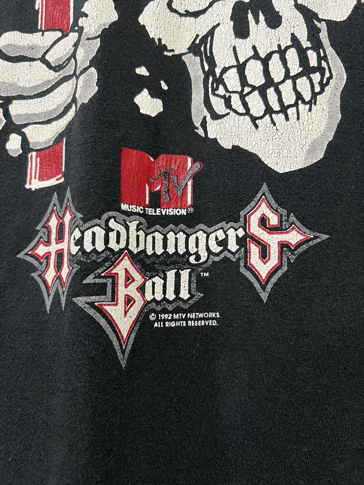 Mtv Vintage 90s MTV Headbangers Ball Promo Tshirt Size US L / EU 52-54 / 3 - 3 Thumbnail