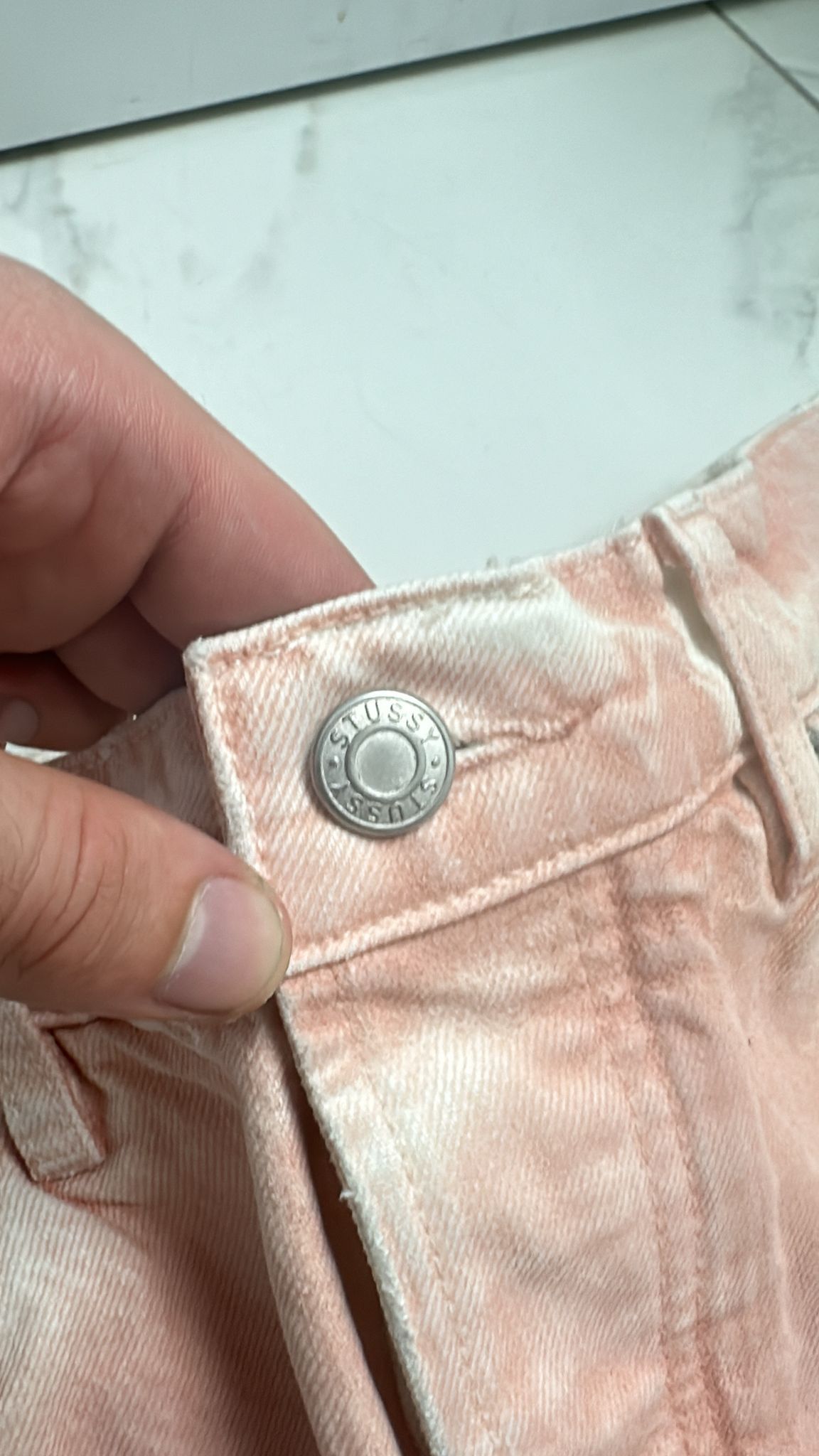 Stussy × Vintage Stussy Spray Dye Big OL' Jeans "Faded Pink" Size 30 Size US 30 / EU 46 - 7 Thumbnail