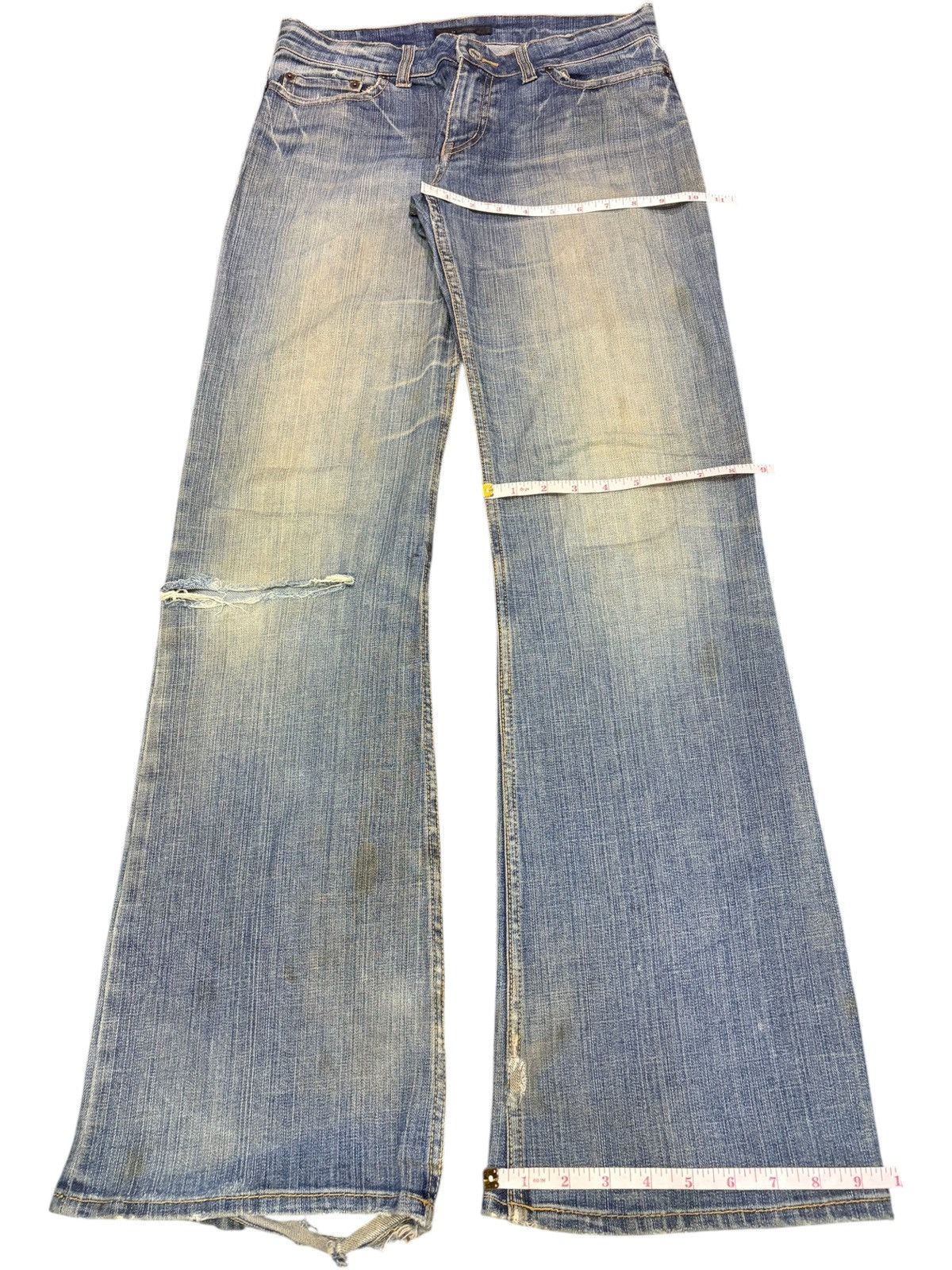 Hysteric Glamour Vintage Japanese Brand Distress Low Rise Flare Jeans Size 30" / US 8 / IT 44 - 8 Thumbnail