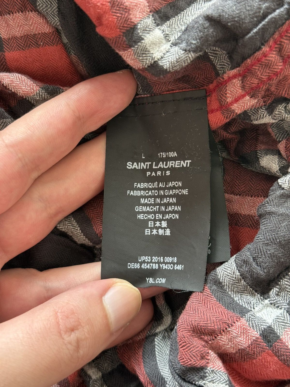 Saint Laurent Paris Saint Laurent Paris SS16 Flannel shirt Sz.L Size US L / EU 52-54 / 3 - 5 Thumbnail
