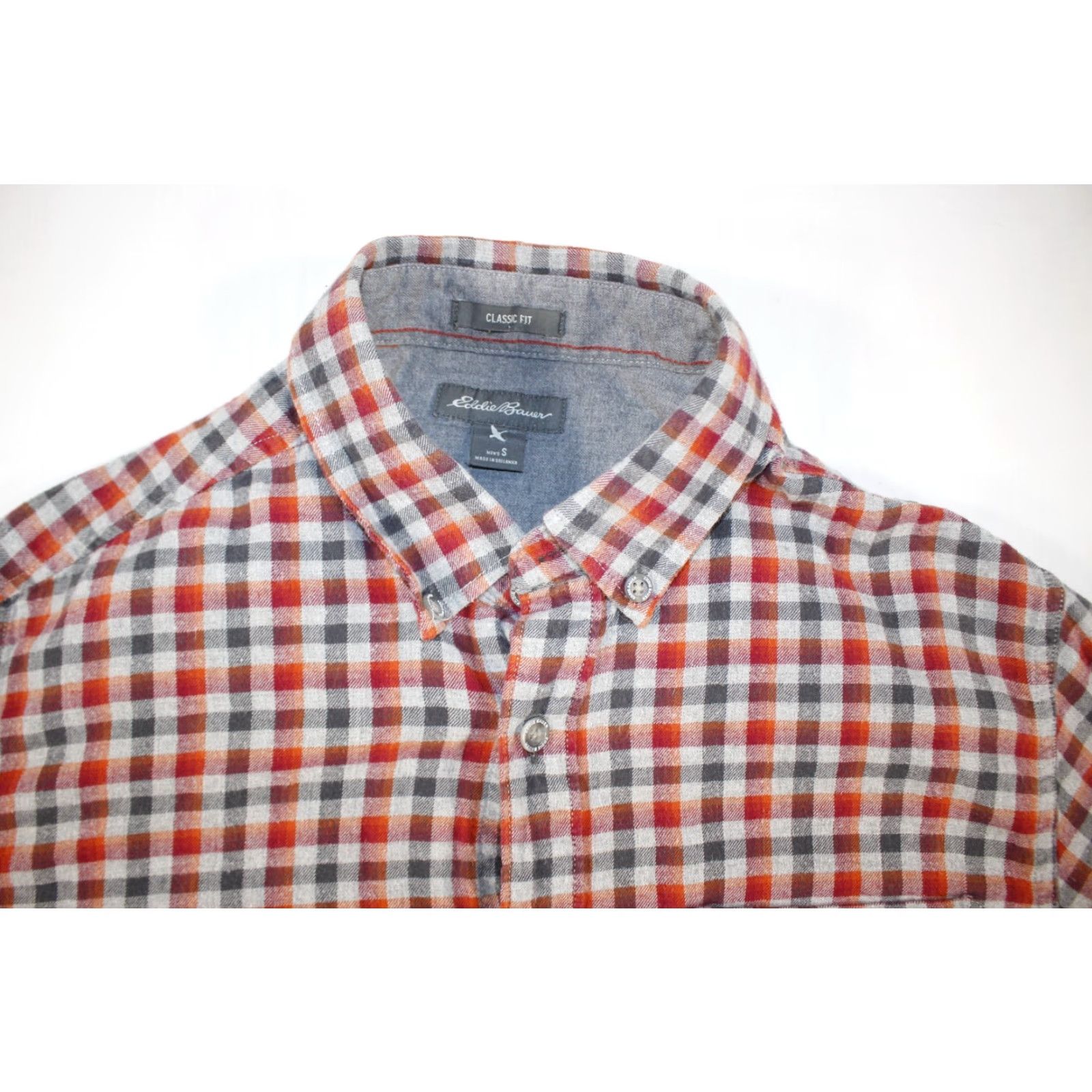 Eddie Bauer Eddie Bauer Button Down Flannel Shirt 100% Cotton Red Check Plaid Men's Size S Size US S / EU 44-46 / 1 - 5 Thumbnail
