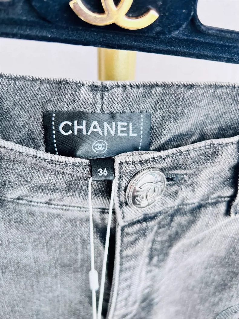 Chanel Chanel 23c smoke gray jeans Size 24" / US 00 / IT 34 - 2 Thumbnail