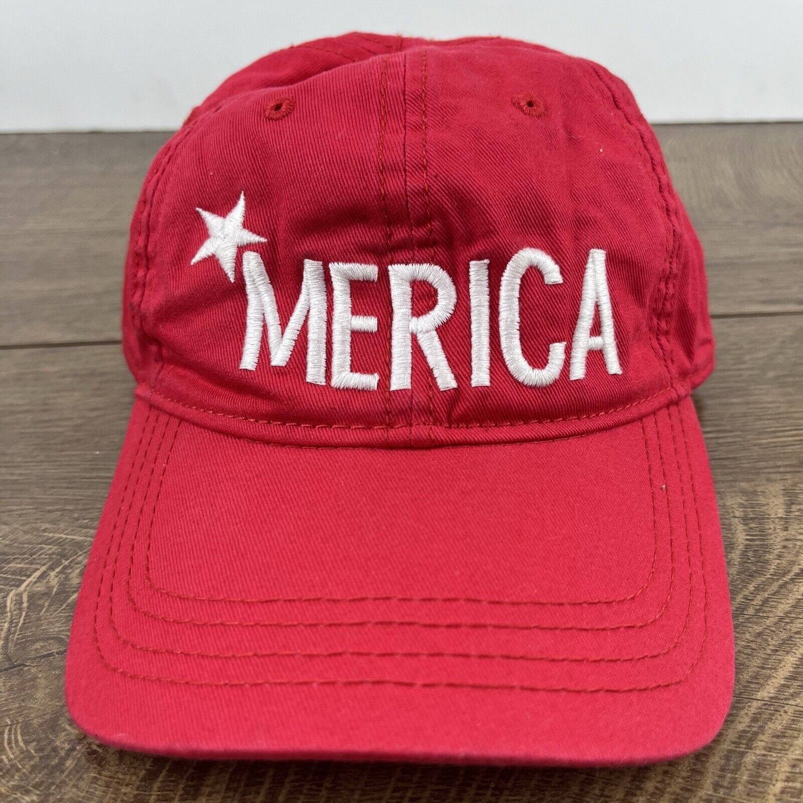 Other Merica Hat America Hat Red Cap Adjustable Hat Red Adult Fit Size ONE SIZE - 5 Thumbnail