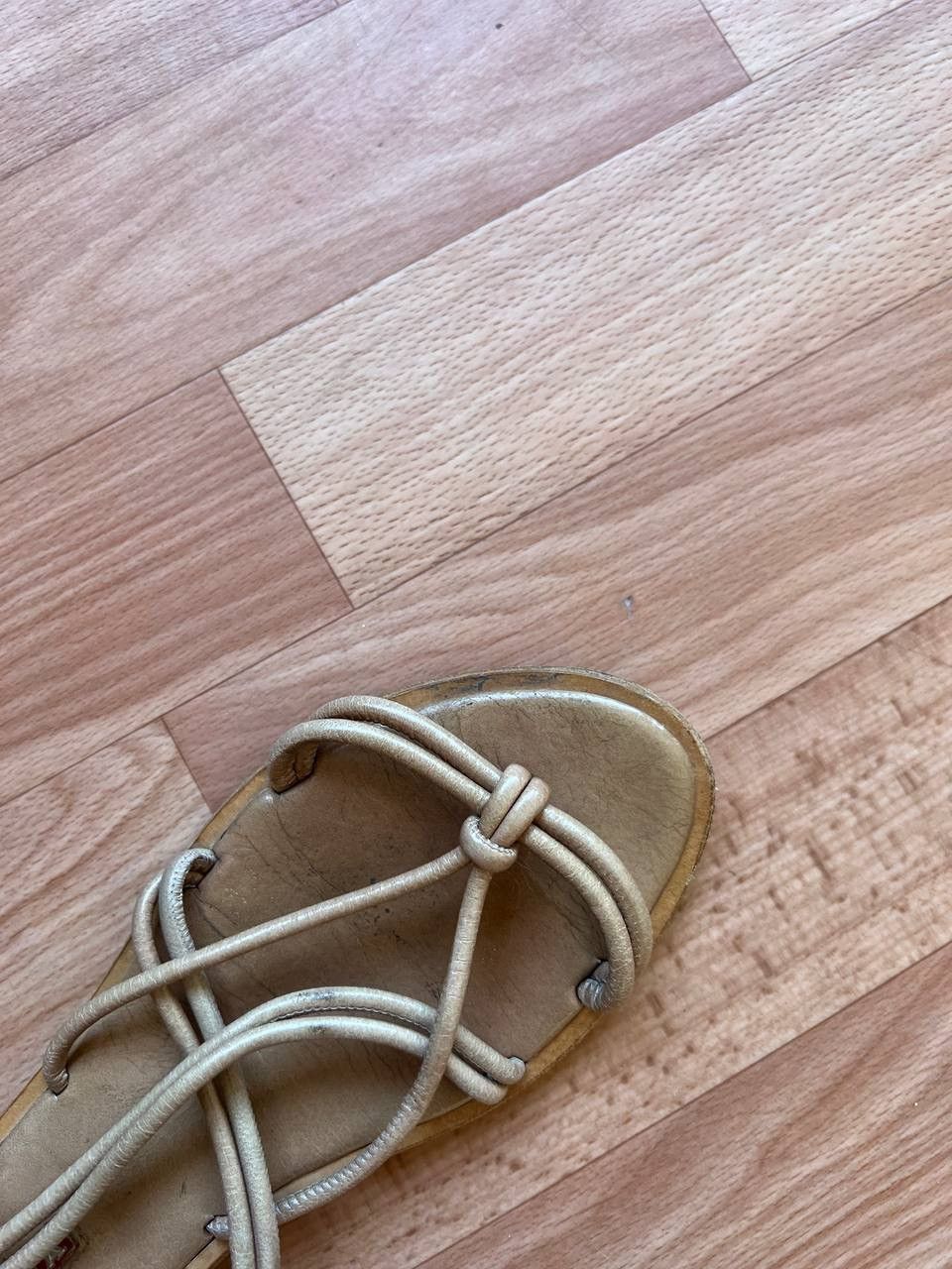 Prada PRADA RED TAB GLADIATOR BEIGE LIGHT BROWN WOMAN SANDALS SZ37 Size US 7 / IT 37 - 10 Thumbnail
