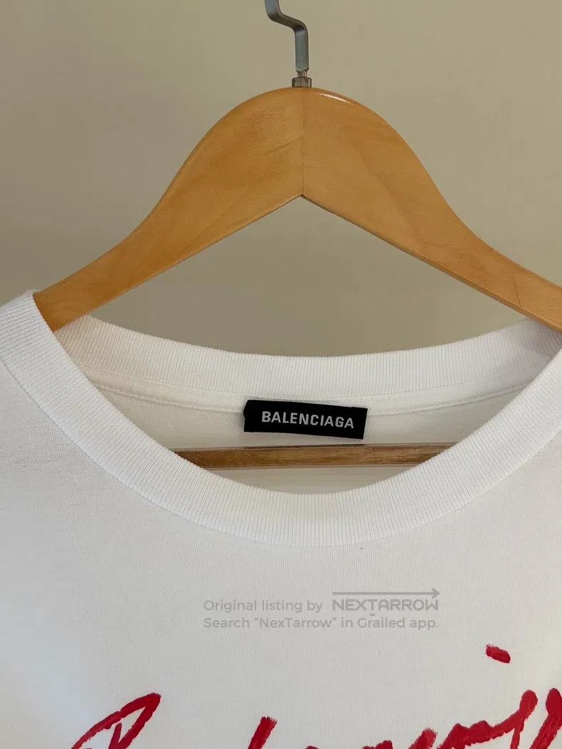 Balenciaga Balenciaga Red letter printed T-shirt Size US S / EU 44-46 / 1 - 7 Thumbnail
