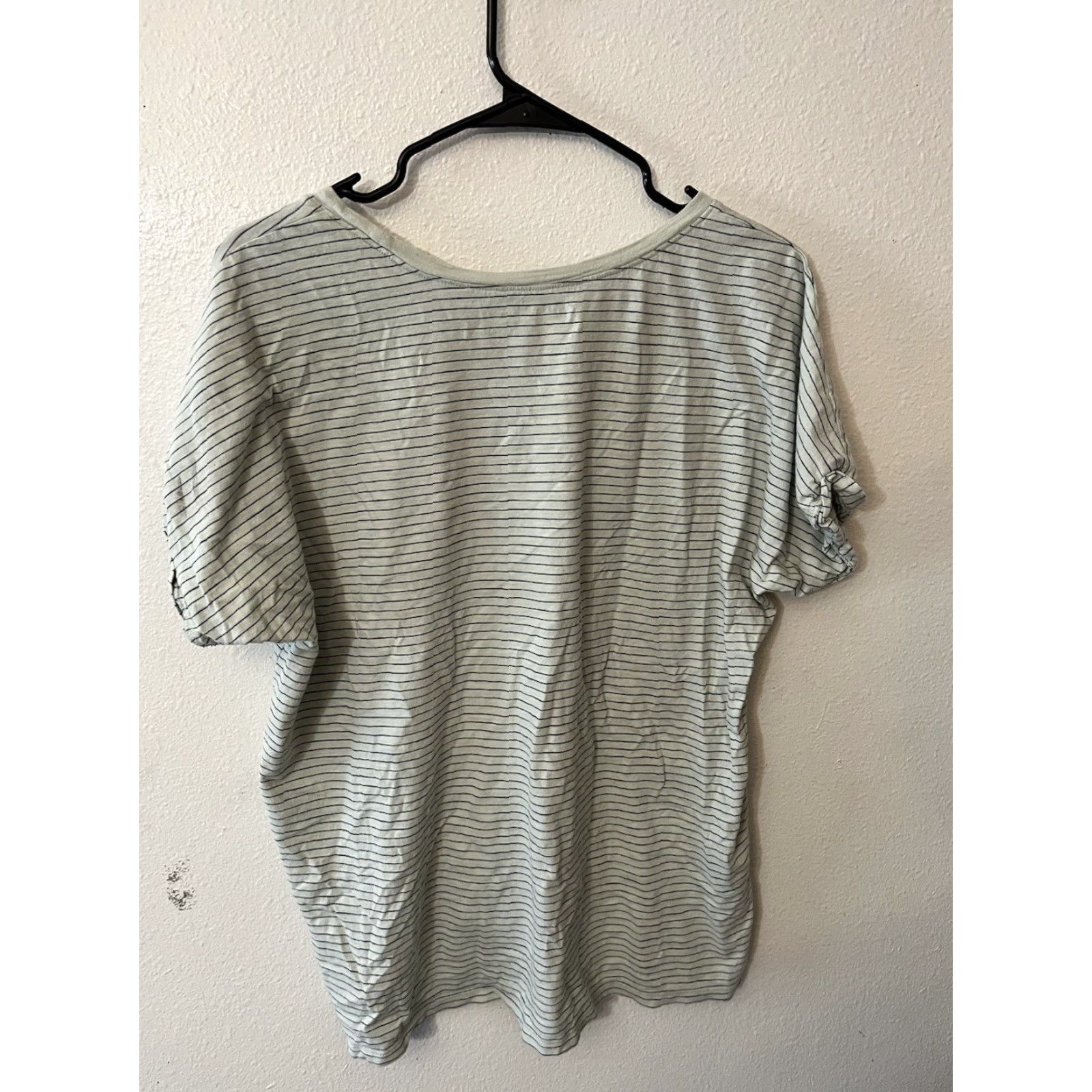 Eddie Bauer VINTAGE Eddie Bauer Women's T Shirt Striped Short Sleeve Top Gray XL Size Regular Shirt Womens Size XL / US 12-14 / IT 48-50 - 3 Thumbnail