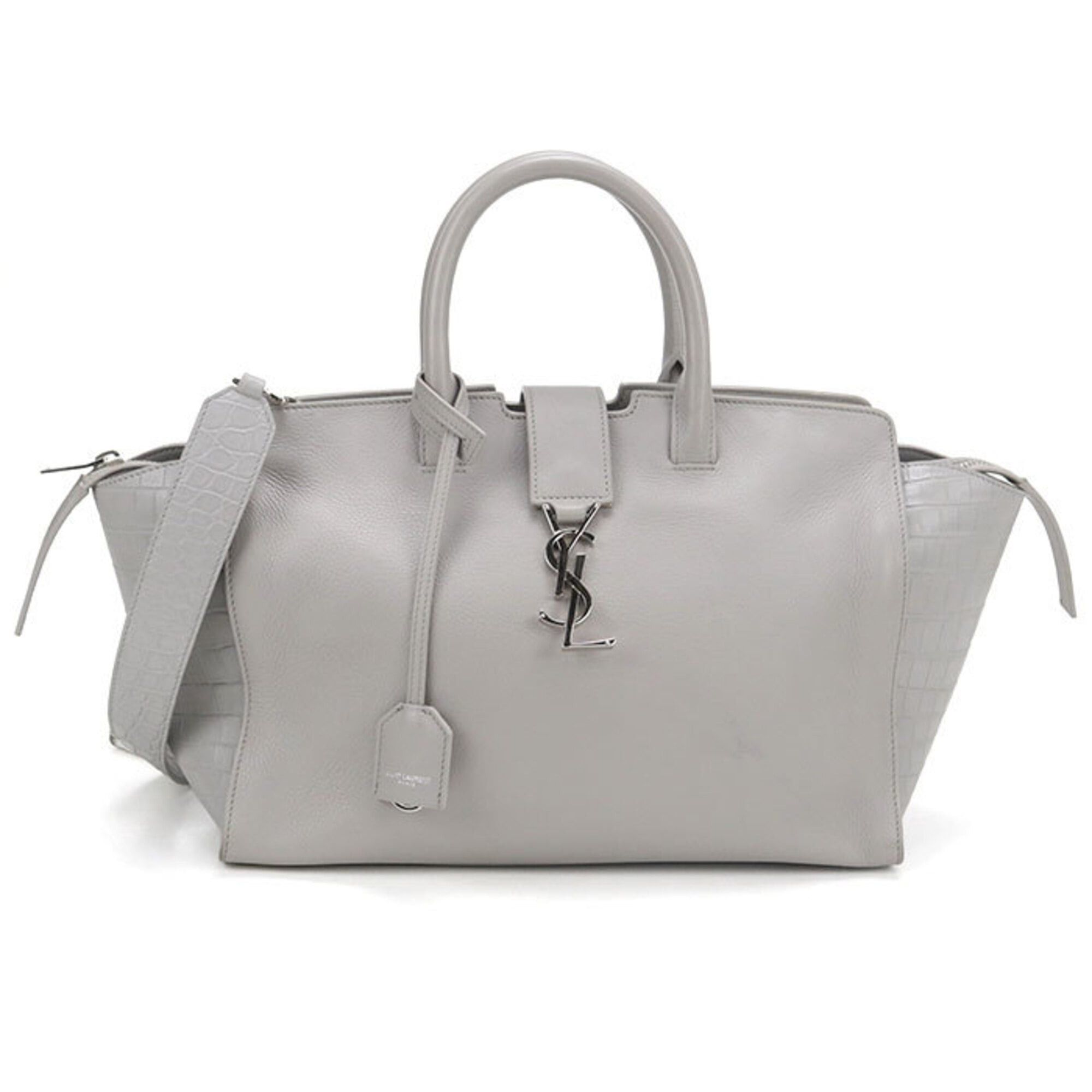 Saint Laurent Paris Saint Laurent handbag 436832 2WAY Downtown Cabas Women's Gray Size ONE SIZE - 1 Thumbnail