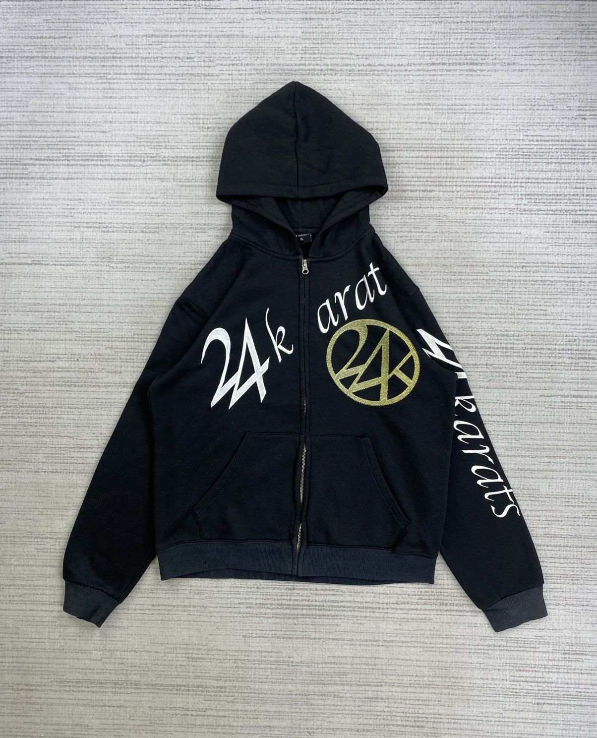 Japanese Brand Vintage 24 Karats Surf Style Sweatshirt Zipper Hoodie Size US L / EU 52-54 / 3 - 3 Thumbnail