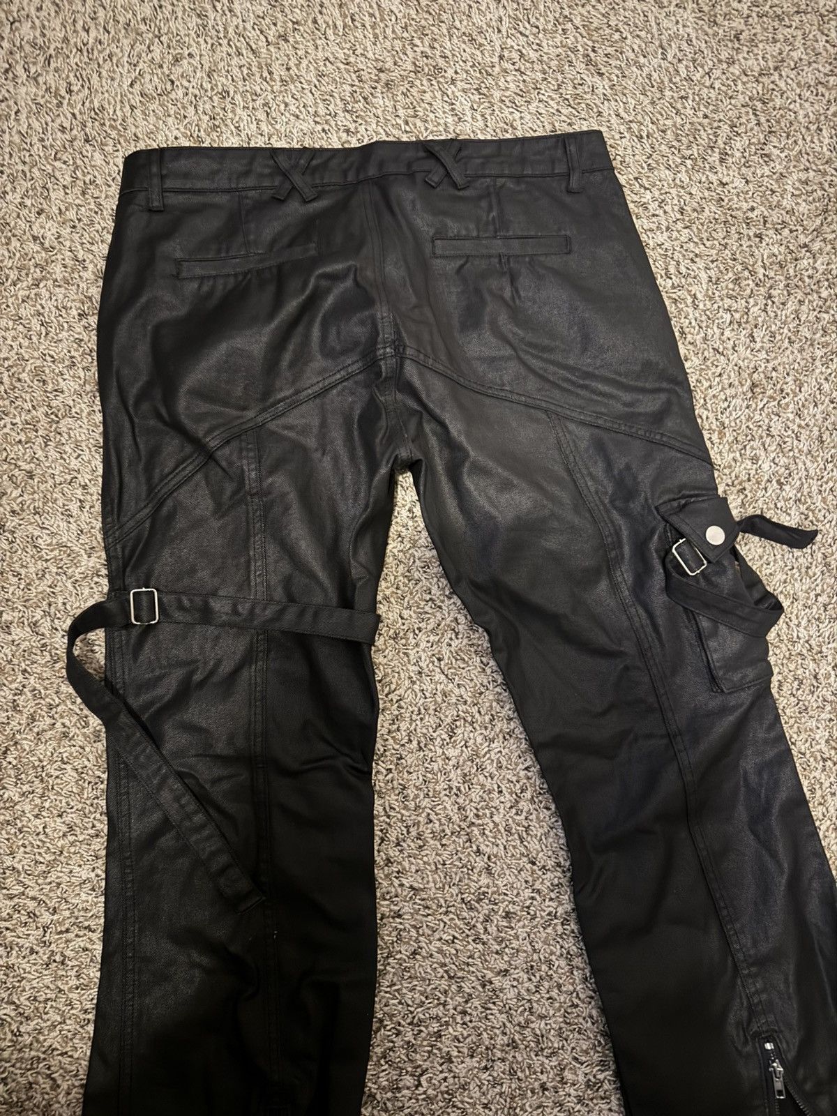 Other Black waxed flare pants Size US 34 / EU 50 - 5 Thumbnail