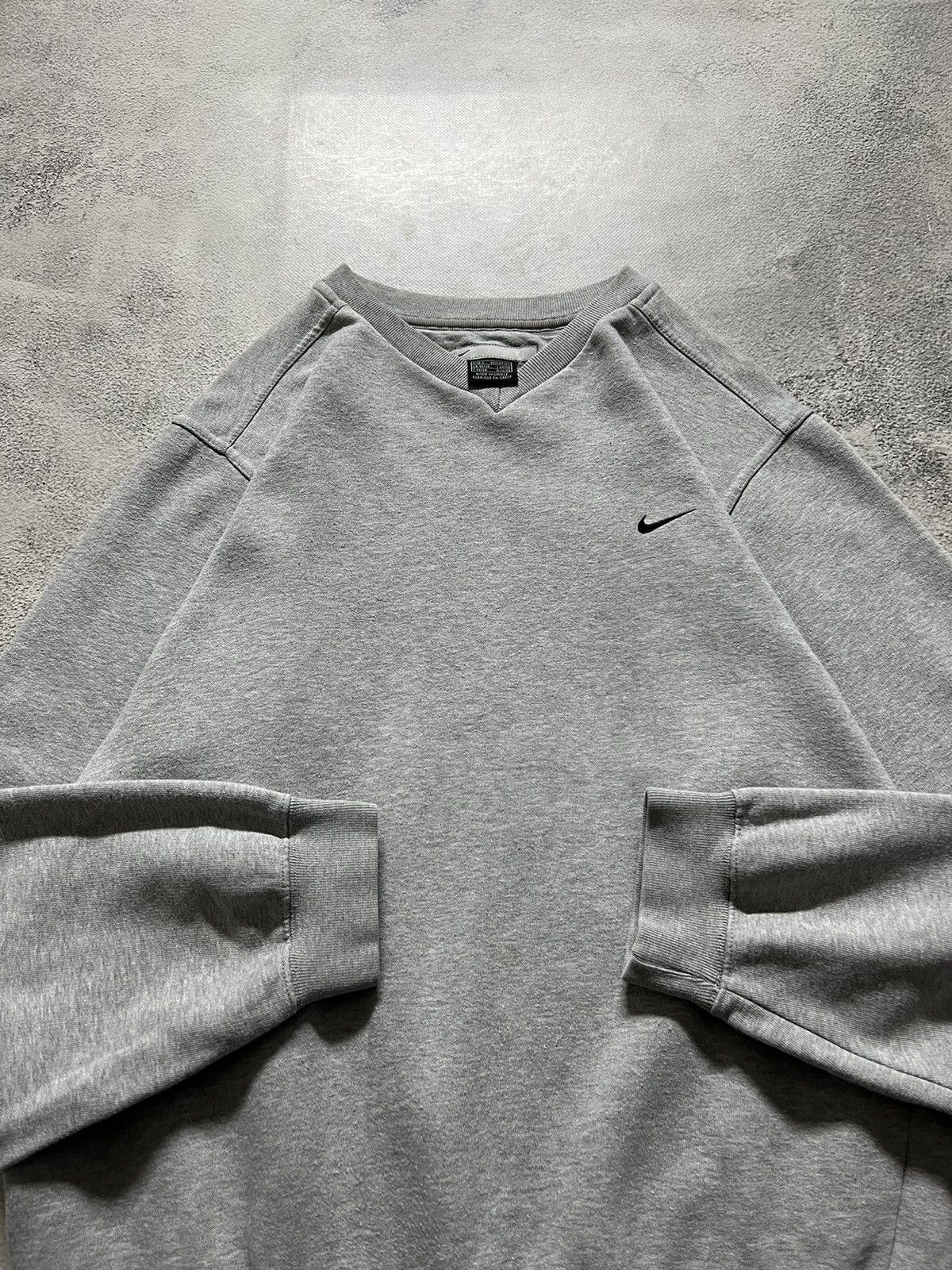 Nike × Vintage Vintage Y2k Nike 🩶 Mini Swoosh Basic Blank Sweatshirt 90’s Size US S / EU 44-46 / 1 - 3 Thumbnail
