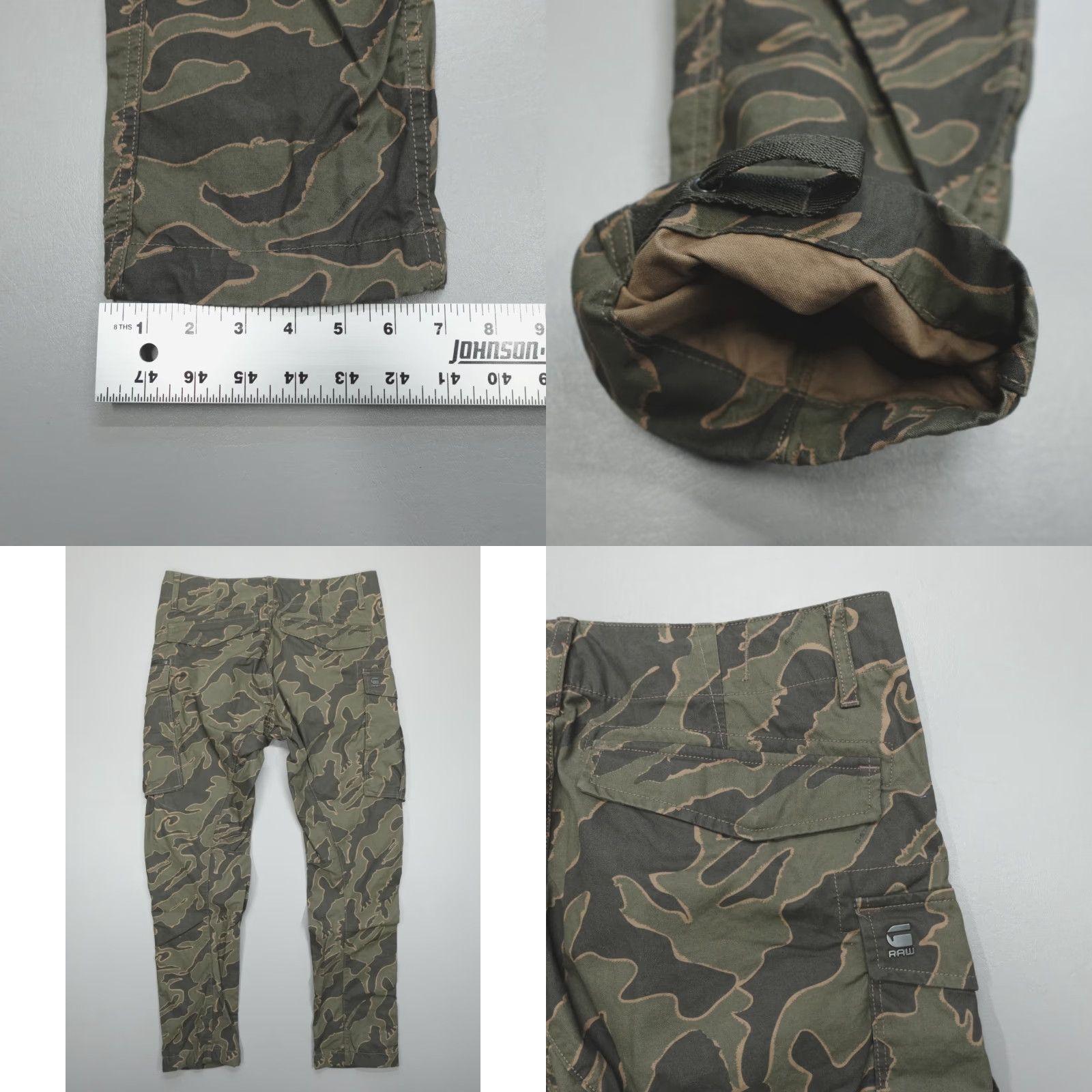 G-Star G Star Raw Rovic Zip 3D Regular Tapered Men’s Size 31x32 Cargo Pants Camo Size US 31 - 8 Thumbnail