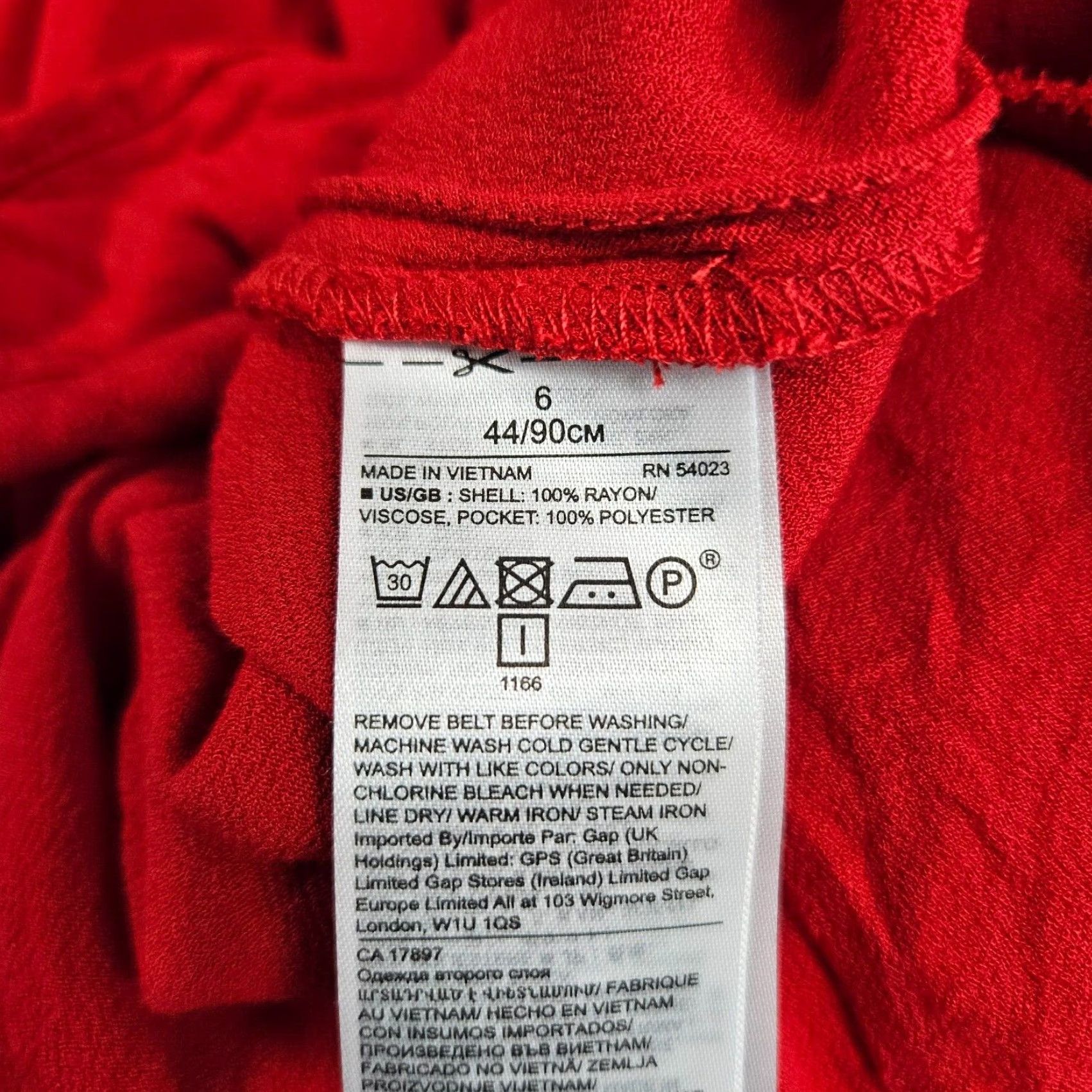 Banana Republic Banana Republic Womens Handkerchief Hem Dress Wrap Sz 6 Solid Red V-Neck Size M / US 6-8 / IT 42-44 - 4 Thumbnail