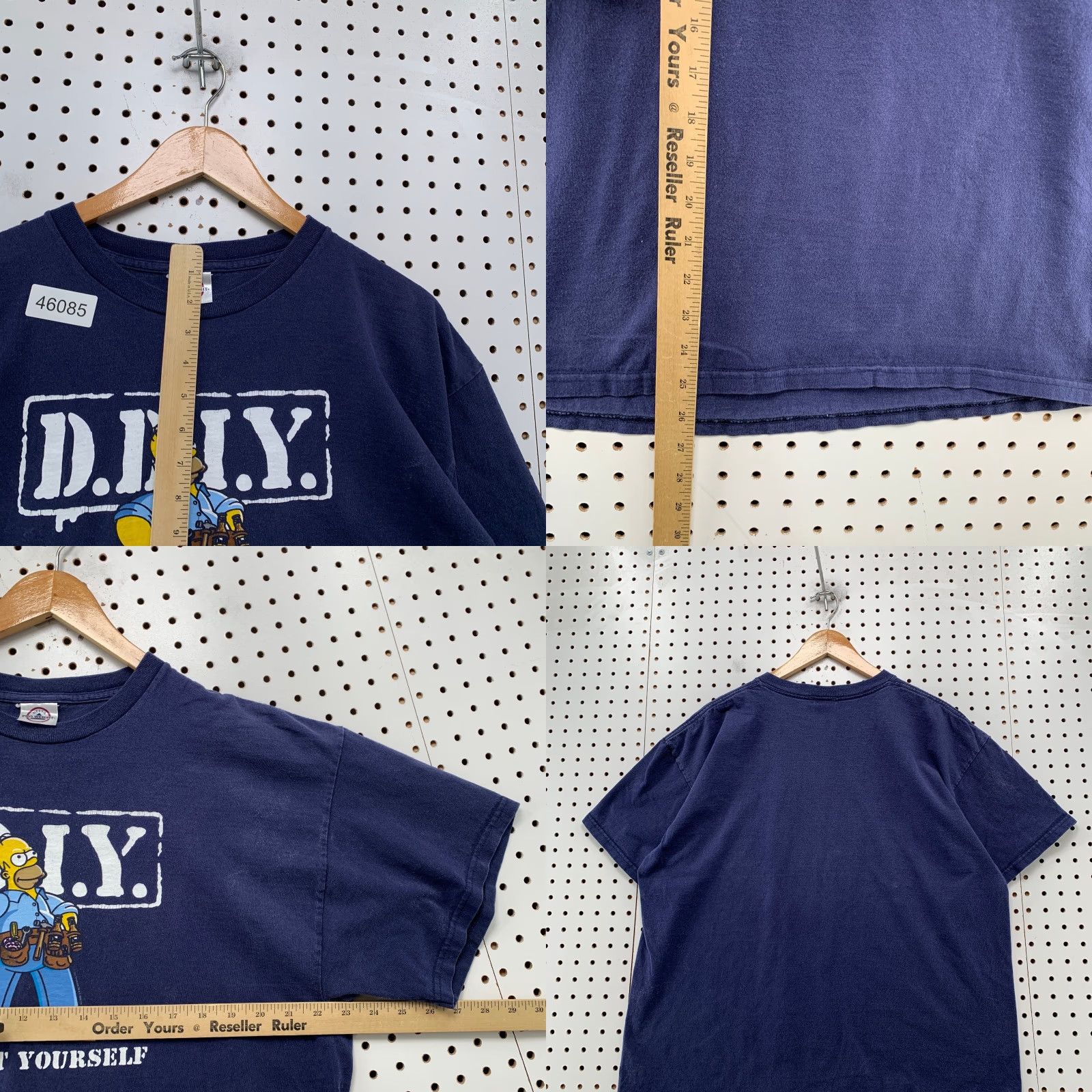 Delta VINTAGE Homer Simpson Funny Shirt Mens Large Blue Handyman Dad Cartoon Y2K Size US L / EU 52-54 / 3 - 8 Thumbnail