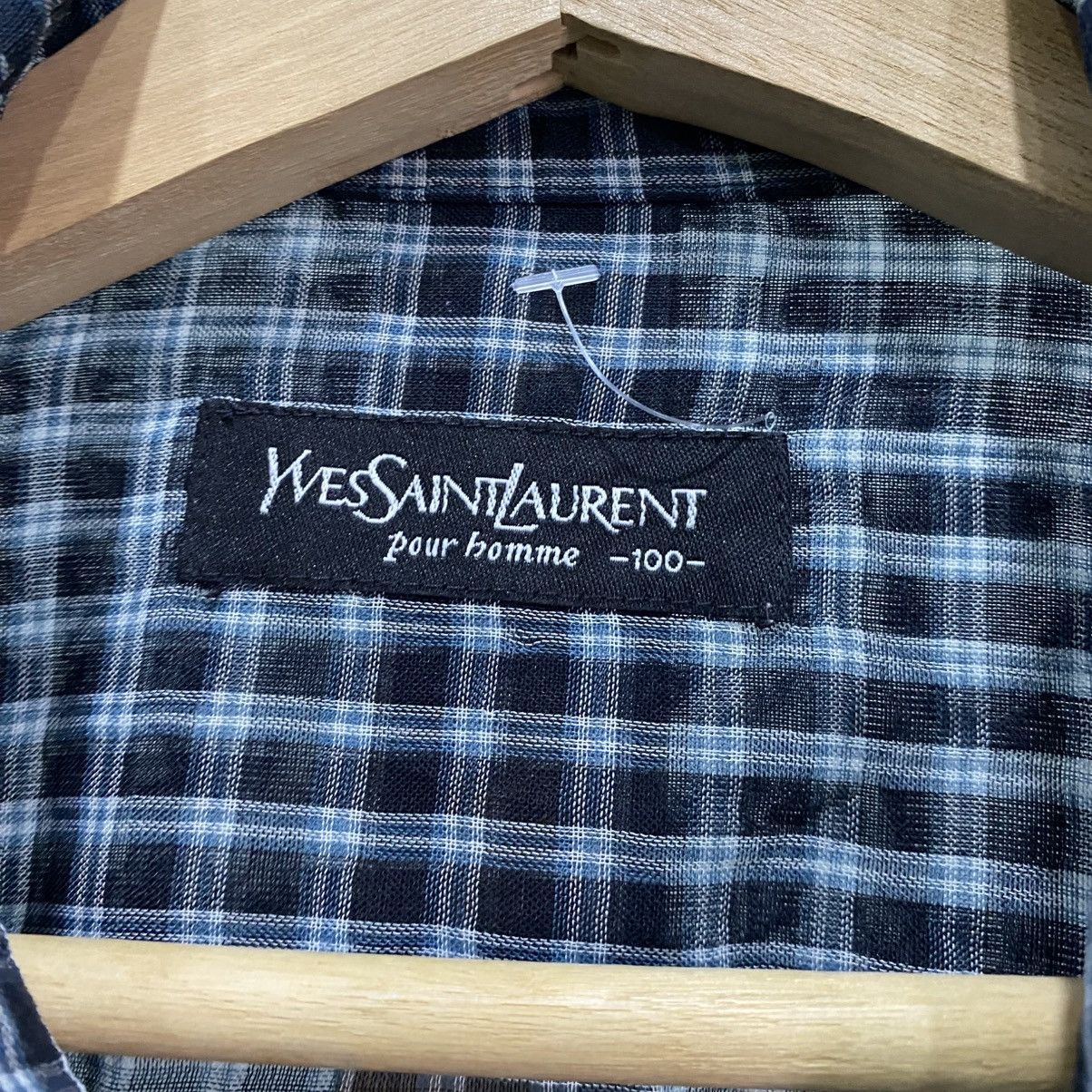 Yves Saint Laurent Vintage Yves Saint Laurent (YSL) Embroidered Logo Checkered Size US L / EU 52-54 / 3 - 12 Thumbnail