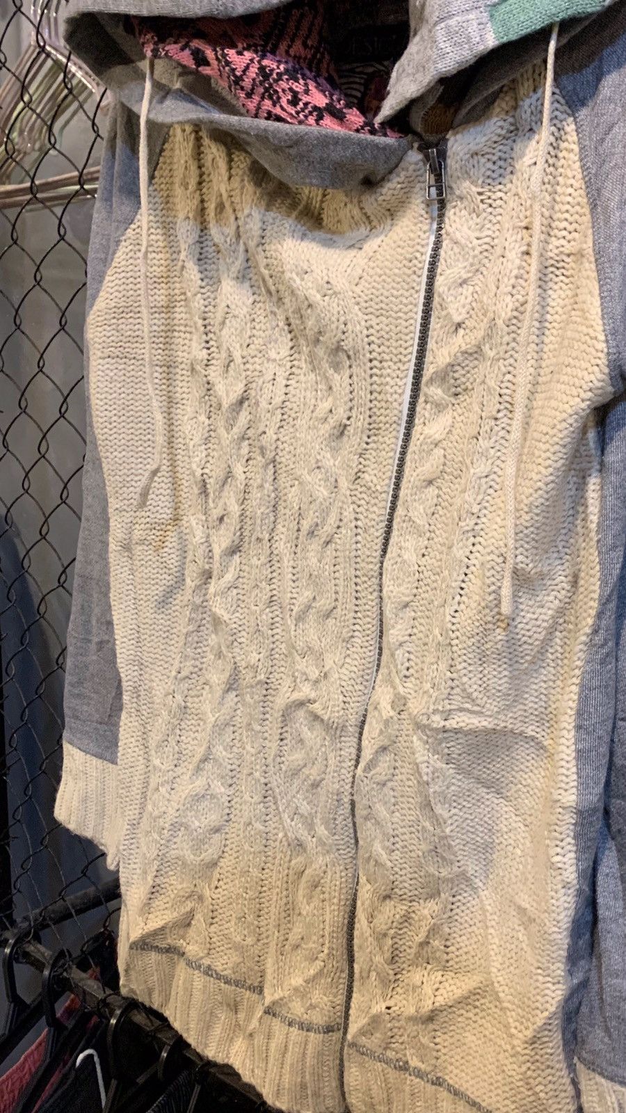 Hysteric Glamour × If Six Was Nine × Le Grande Bleu (L.G.B.) DESIGUAL WHY? DOUBLE LAYER HOODIE Size US L / EU 52-54 / 3 - 3 Thumbnail