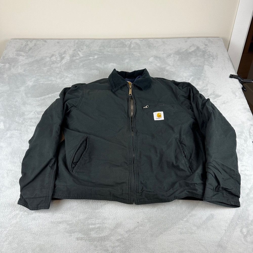 Carhartt Carhartt Re-work Blue Fleece Lined Detroit Black Jacket Siz Size US XL / EU 56 / 4 - 6 Thumbnail