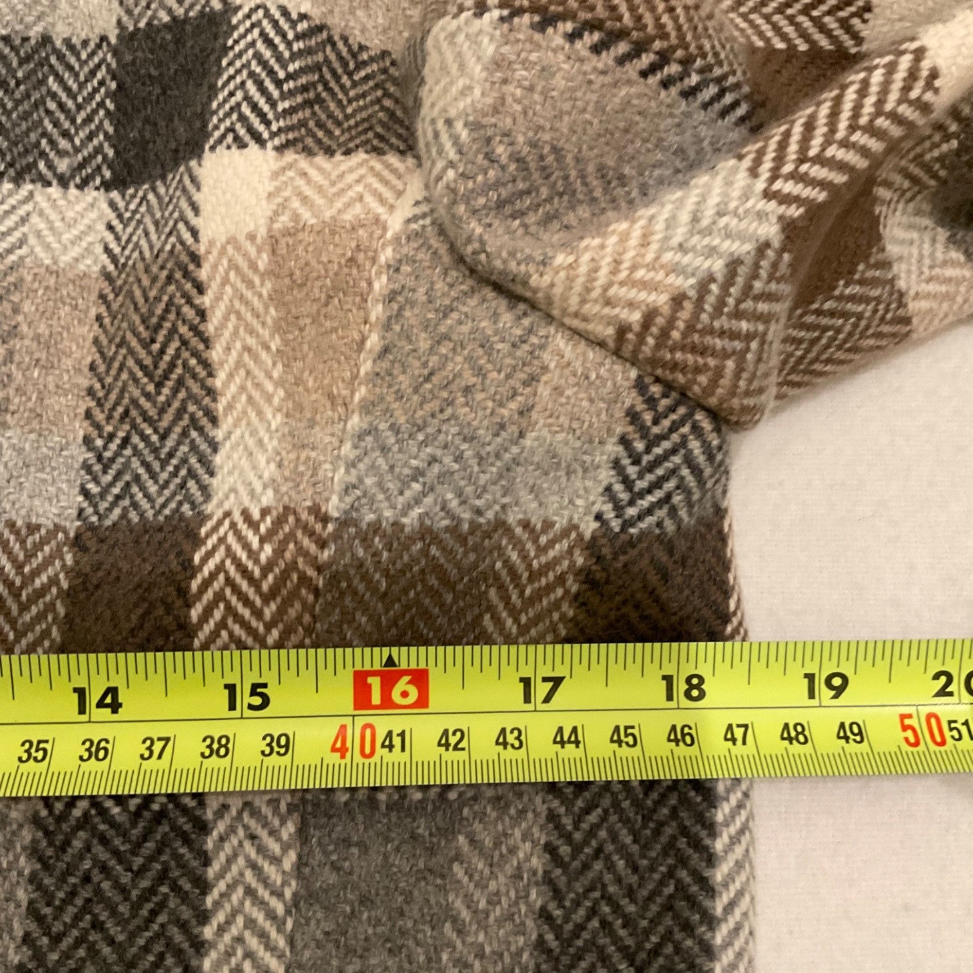 Loro Piana Loro Piana herringbone wool brown grey plaid check women lon Size XS / US 0-2 / IT 36-38 - 6 Thumbnail