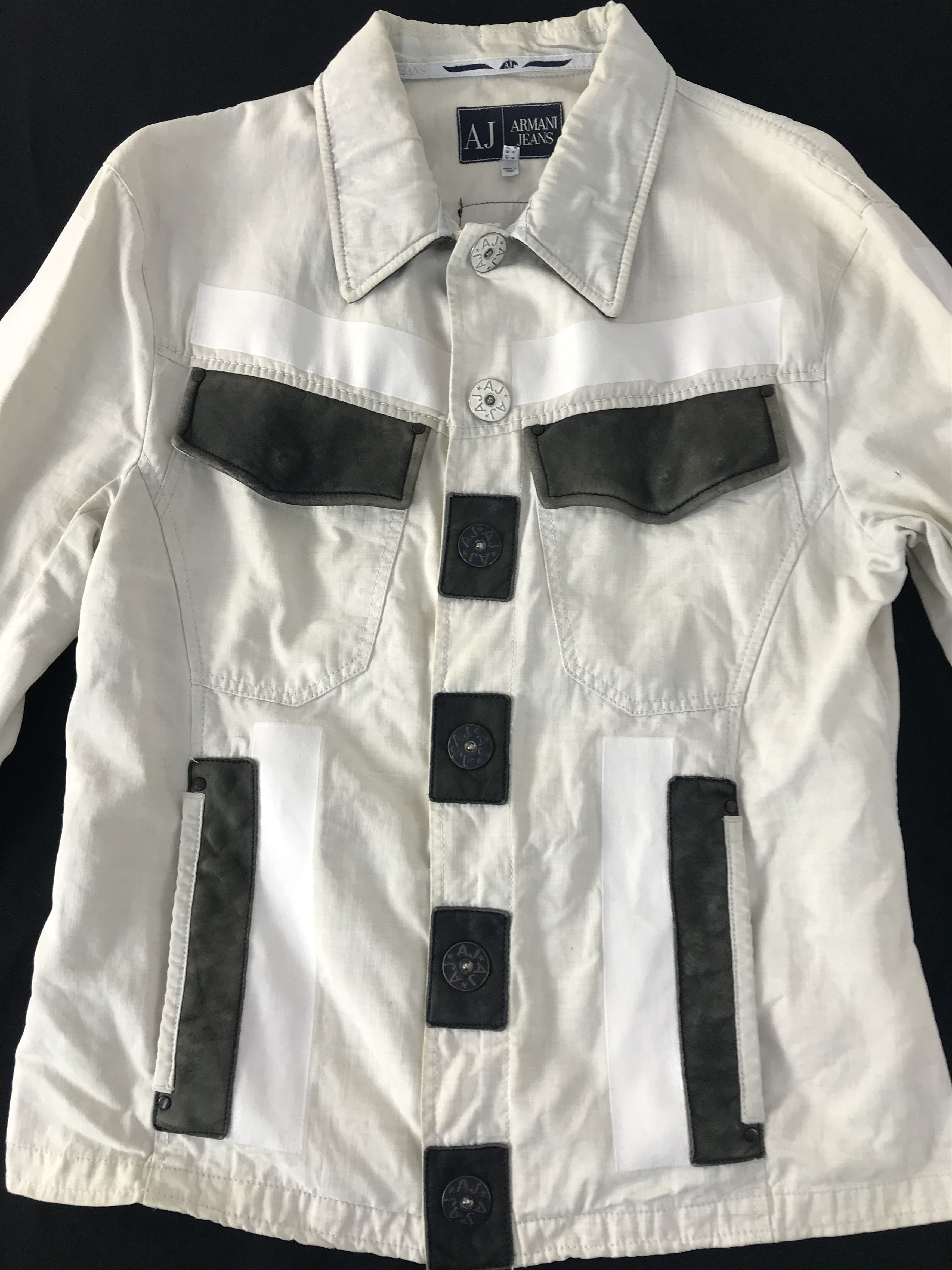 Armani Armani Jeans Denim with Leather Accents Jacket Hemp Inside Size US M / EU 48-50 / 2 - 3 Thumbnail