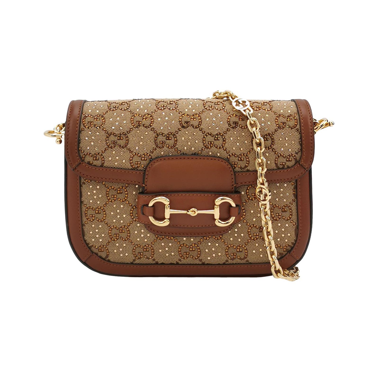 Gucci Gucci 1955 Crystal GG Supreme Shoulder Bag ONE SIZE Size ONE SIZE - 1 Thumbnail