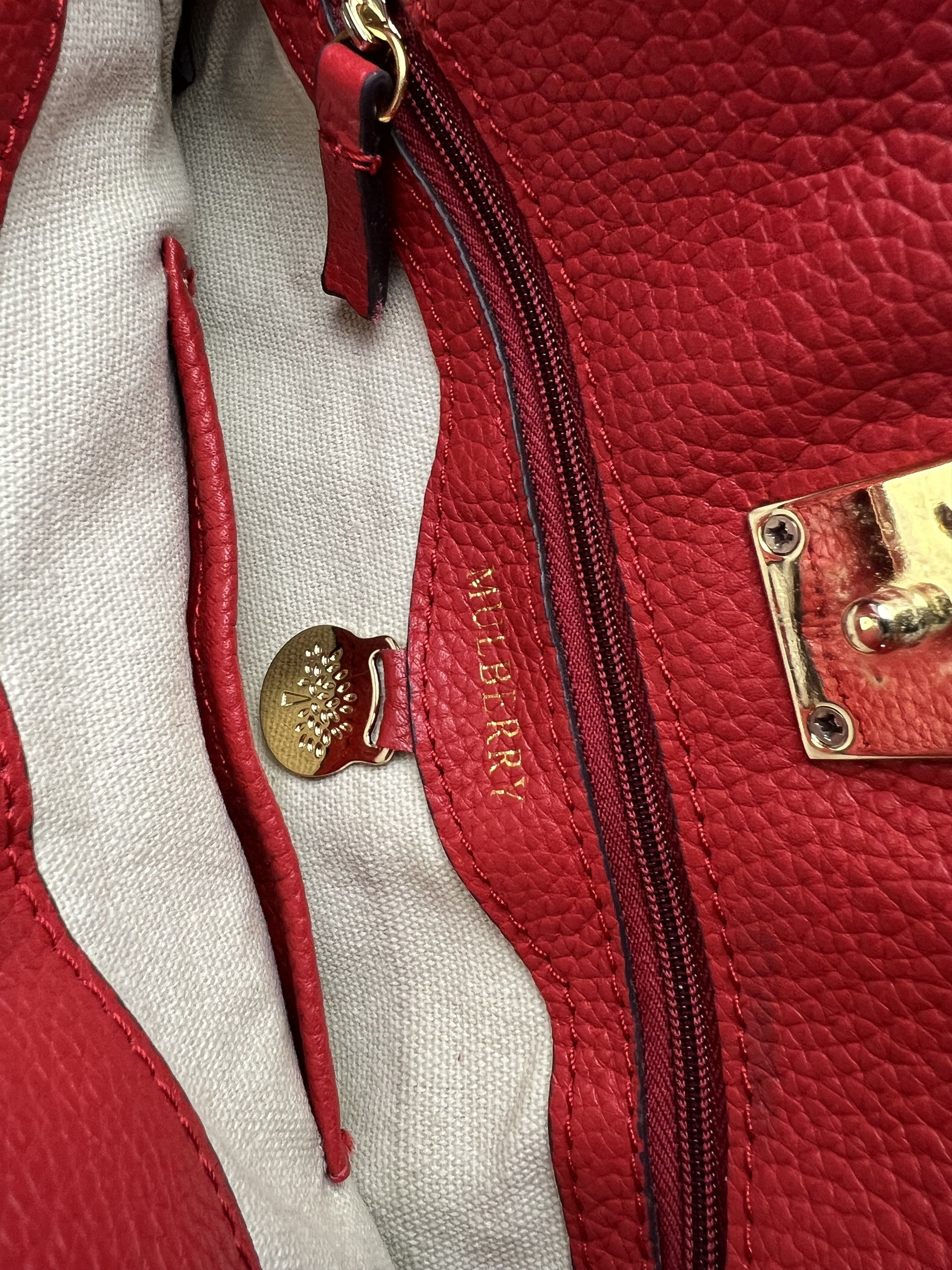 Mulberry Mulberry Red Leather Crossbody Bag Convertible Clutch Size ONE SIZE - 9 Thumbnail