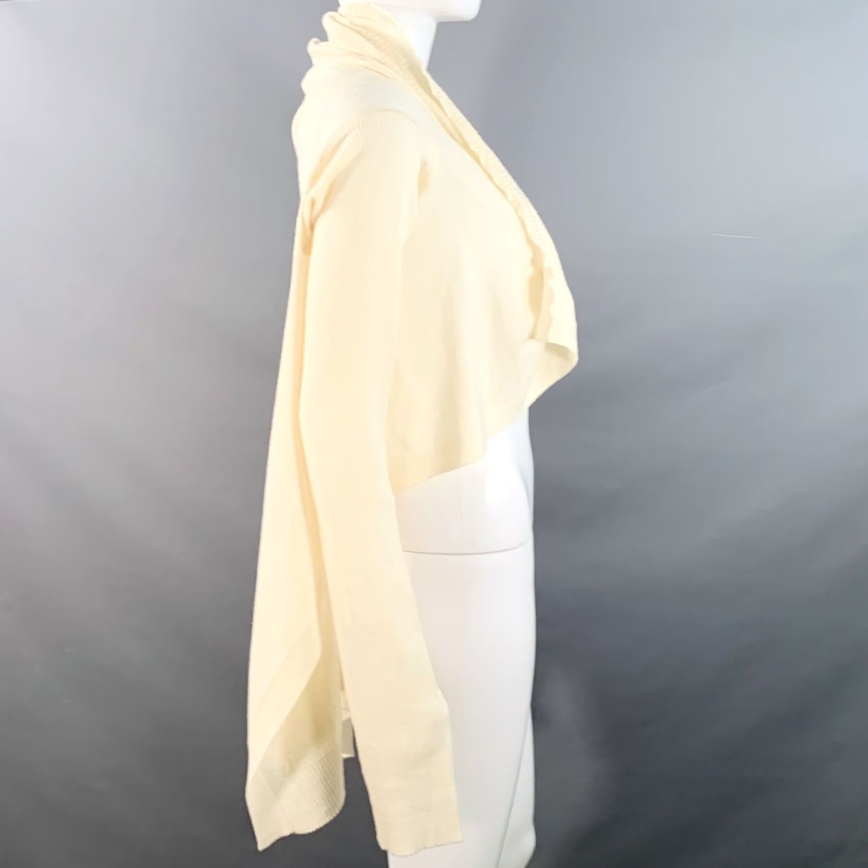 Rick Owens RICK OWENS Vintage SS08 Cream Merino Wool Knit Distressed Cardigan - Womens M Cardigan Knit Wool Cream Distressed SS08 Vintage Size M / US 6-8 / IT 42-44 - 3 Thumbnail