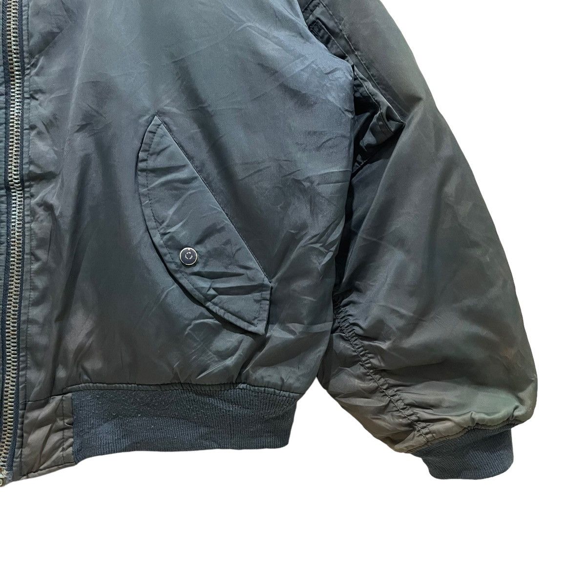 Bullhead Denim Co. × Vintage Vintage 1994 MA-1 BULLHEAD Zipper Bomber Jacket Size US L / EU 52-54 / 3 - 6 Thumbnail