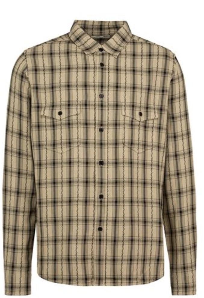 Saint Laurent Paris PLAID SHIRT IN BEIGE oversized Checkered viscose Size US M / EU 48-50 / 2 - 1 Thumbnail