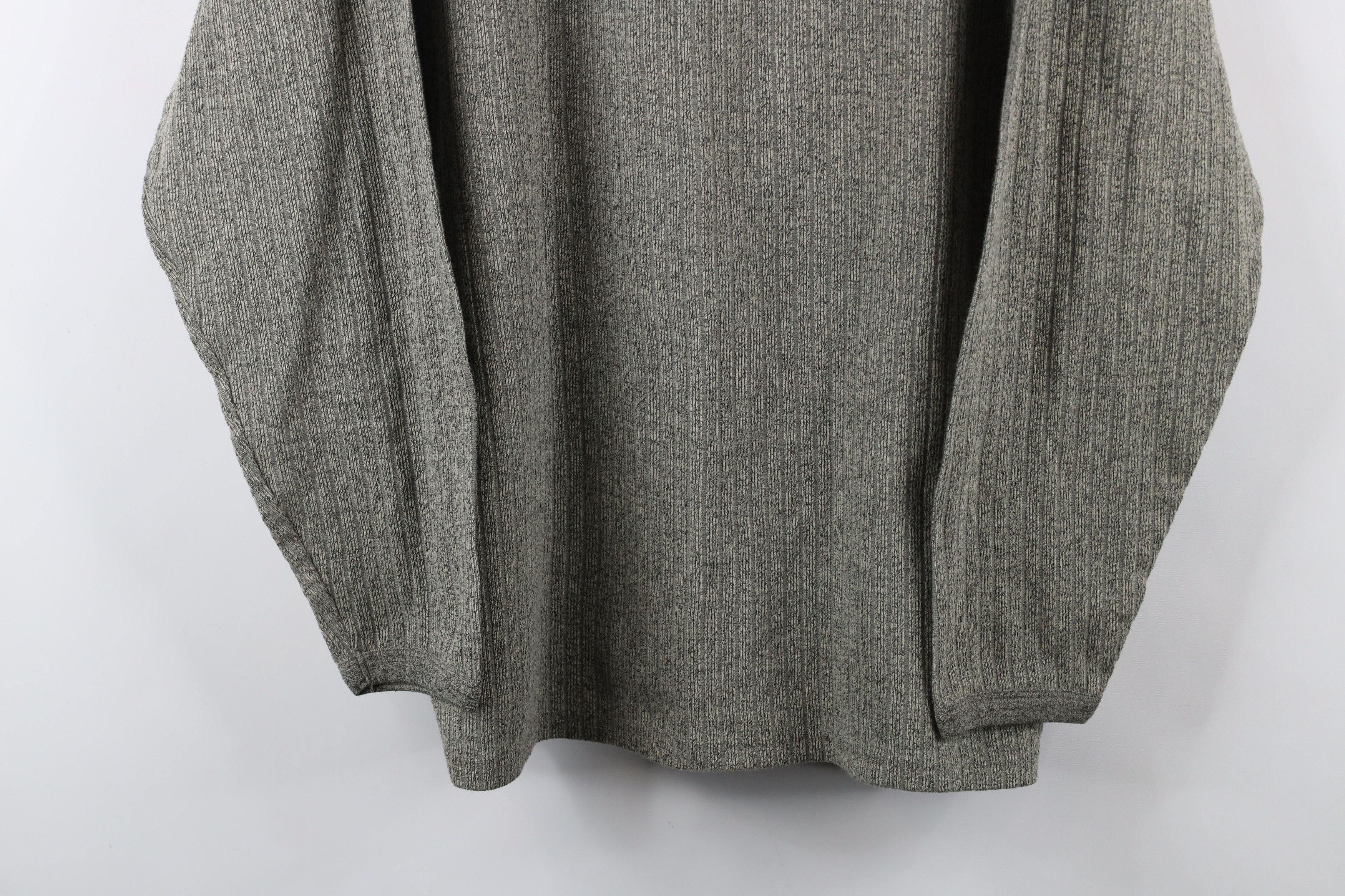 Vintage Vintage 90s Streetwear Ribbed Knit Long Sleeve T-Shirt Gray Size US XL / EU 56 / 4 - 3 Thumbnail