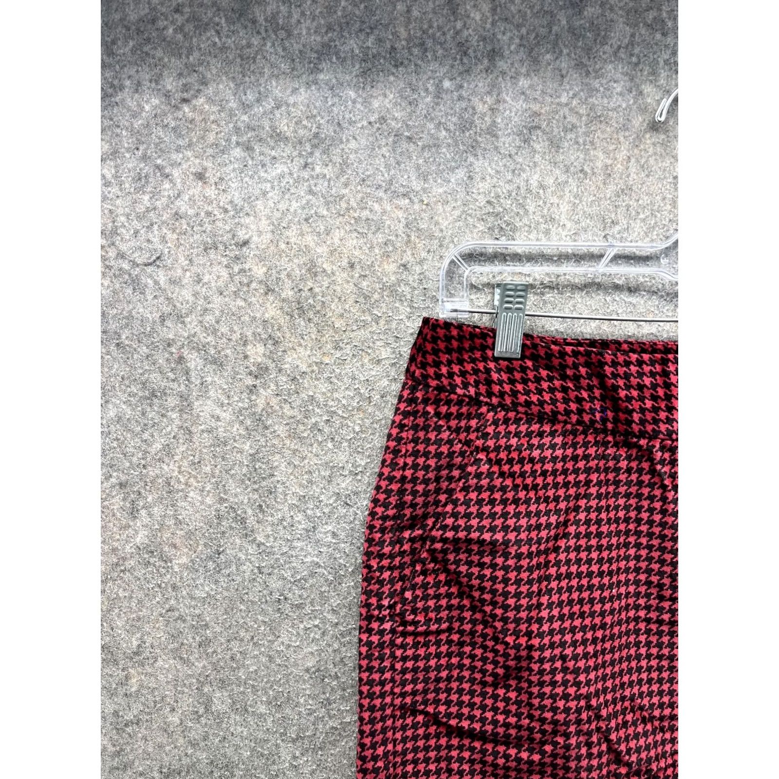 Vintage L.L.Bean Skirt Womens 6 Red Houndstooth Tweed Pencil Lined Stretch Pockets Size 28" / US 6 / IT 42 - 7 Thumbnail