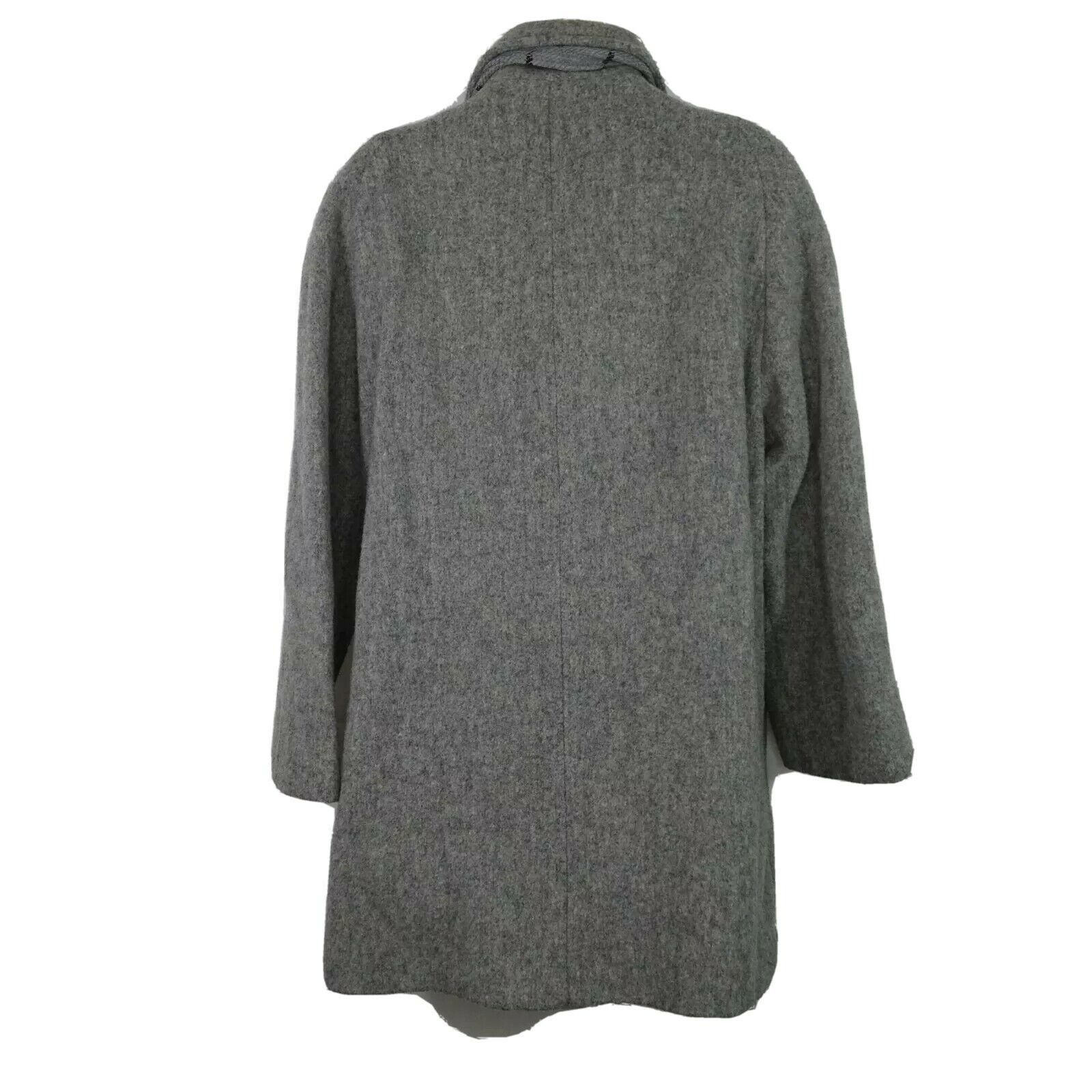 Other Herman Kay Coat and Scarf Button Front Women Size 10 Gray Size L / US 10 / IT 46 - 3 Thumbnail