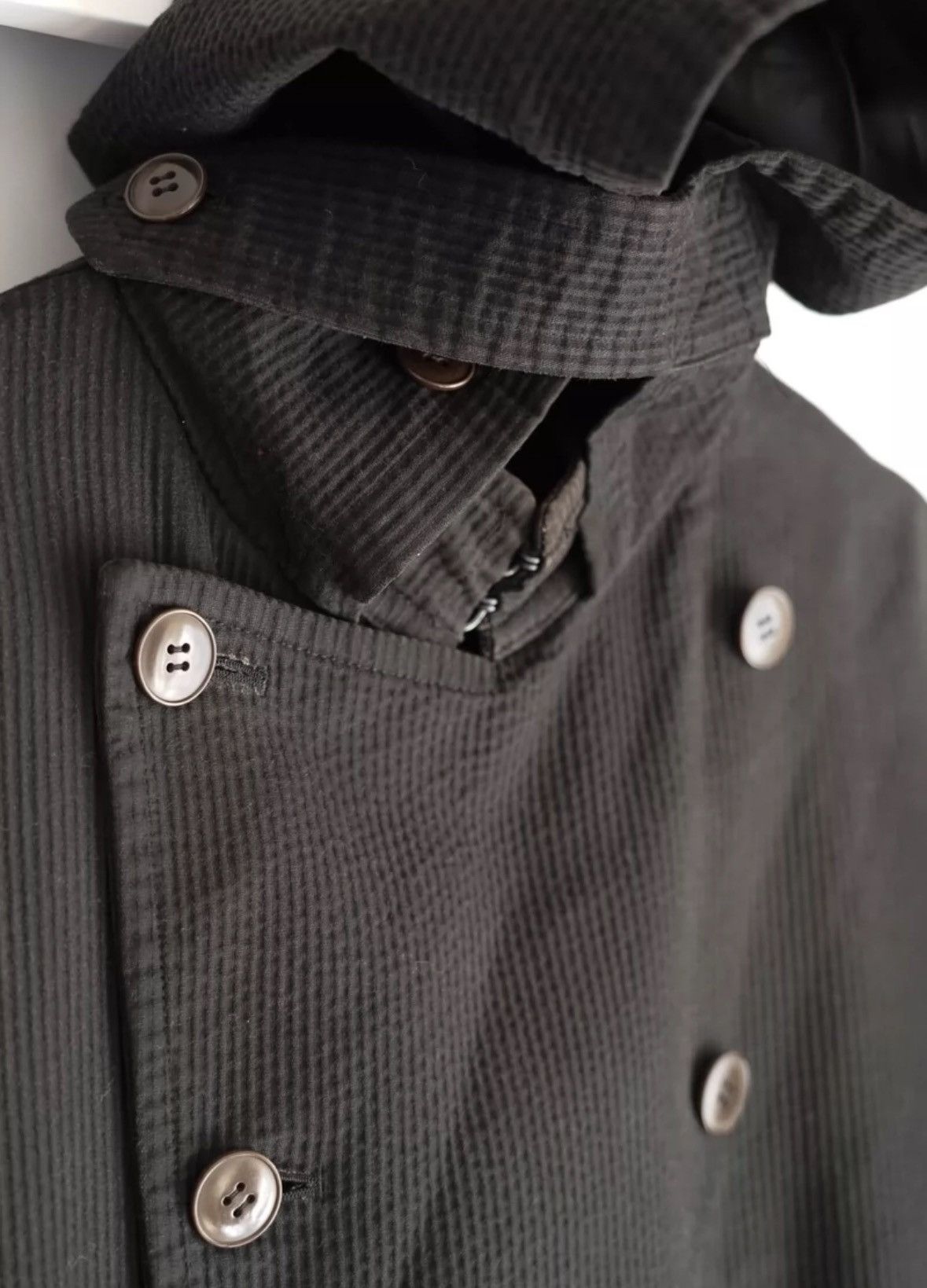 Yohji Yamamoto Yohji Yamamoto 96aw Double breasted Hooded Coat Size US M / EU 48-50 / 2 - 4 Thumbnail