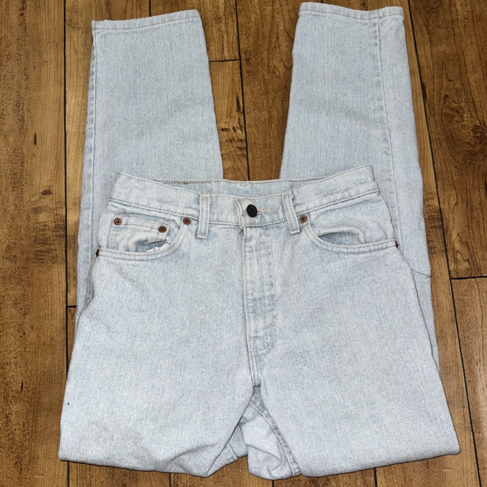 Levi's VINTAGE Levi’s 550 Relaxed Fit Jeans 28x30 Made In USA 100% Cotton Light Wash 90s USA Mens Jeans Size US 28 / EU 44 - 5 Thumbnail