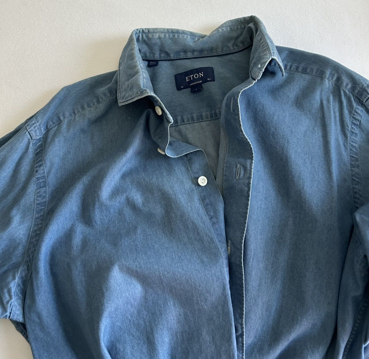 Eton denim shirt 16.5 Large