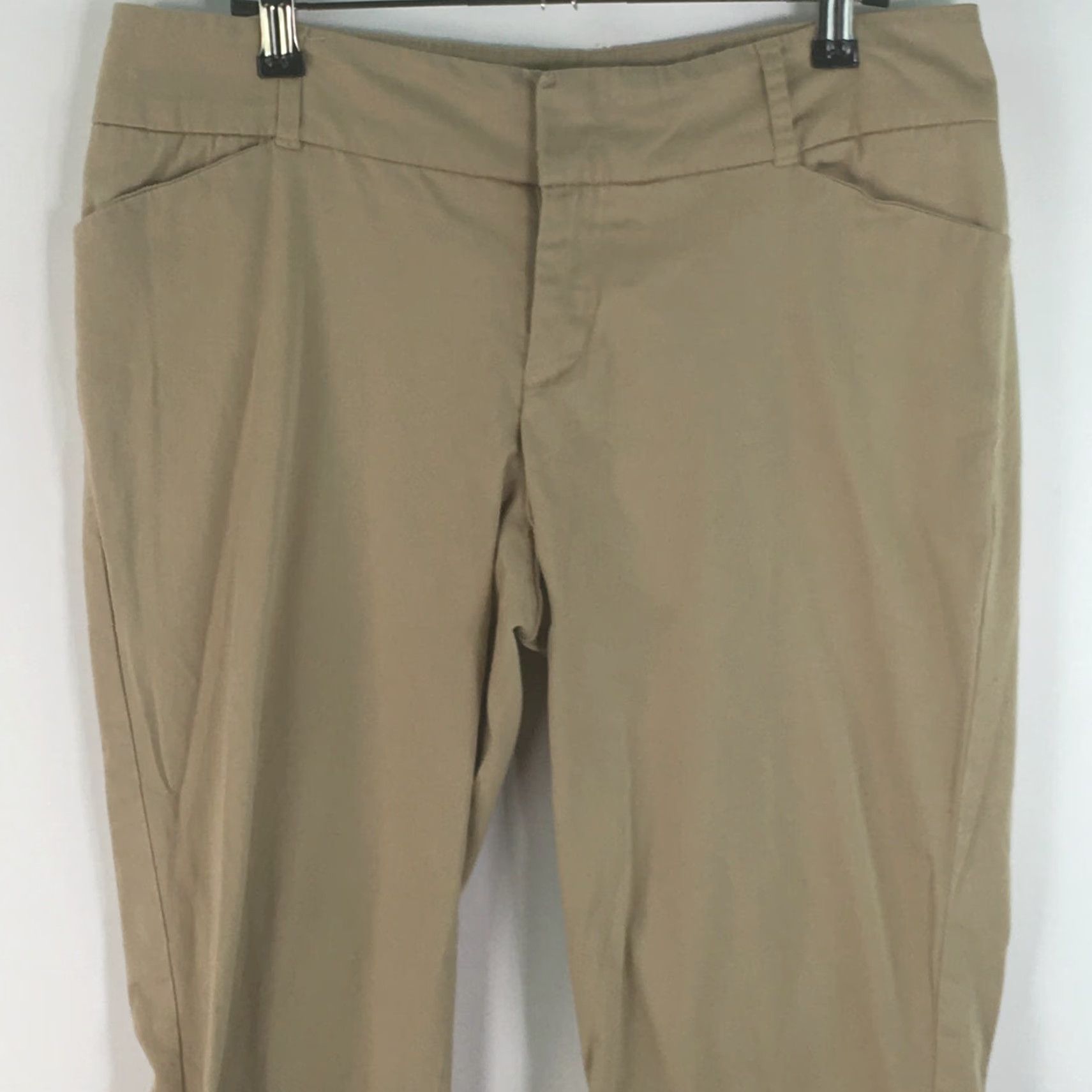 Mossimo Mossimo Womens Dress Pants Brown Flat Front Straight Leg Size 6 Stretch Casual Business Pant Size 6 Size 28" / US 6 / IT 42 - 4 Thumbnail