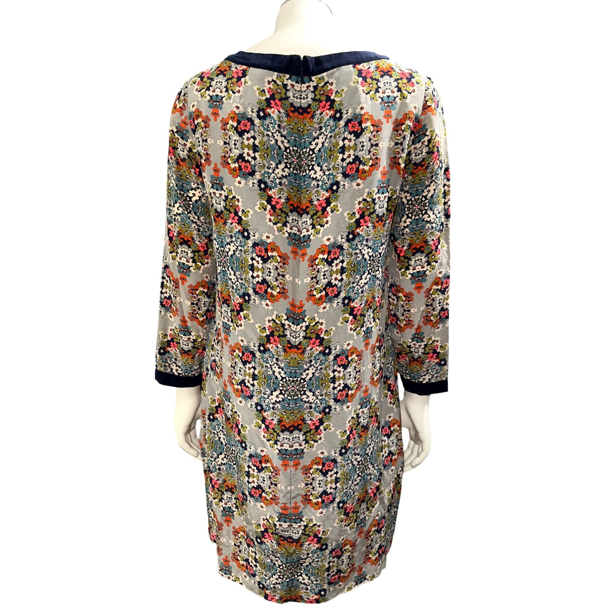 J.Crew J Crew Size 4 Silk Dress Multicolor Floral Print Long Sleeve Size S / US 4 / IT 40 - 5 Thumbnail
