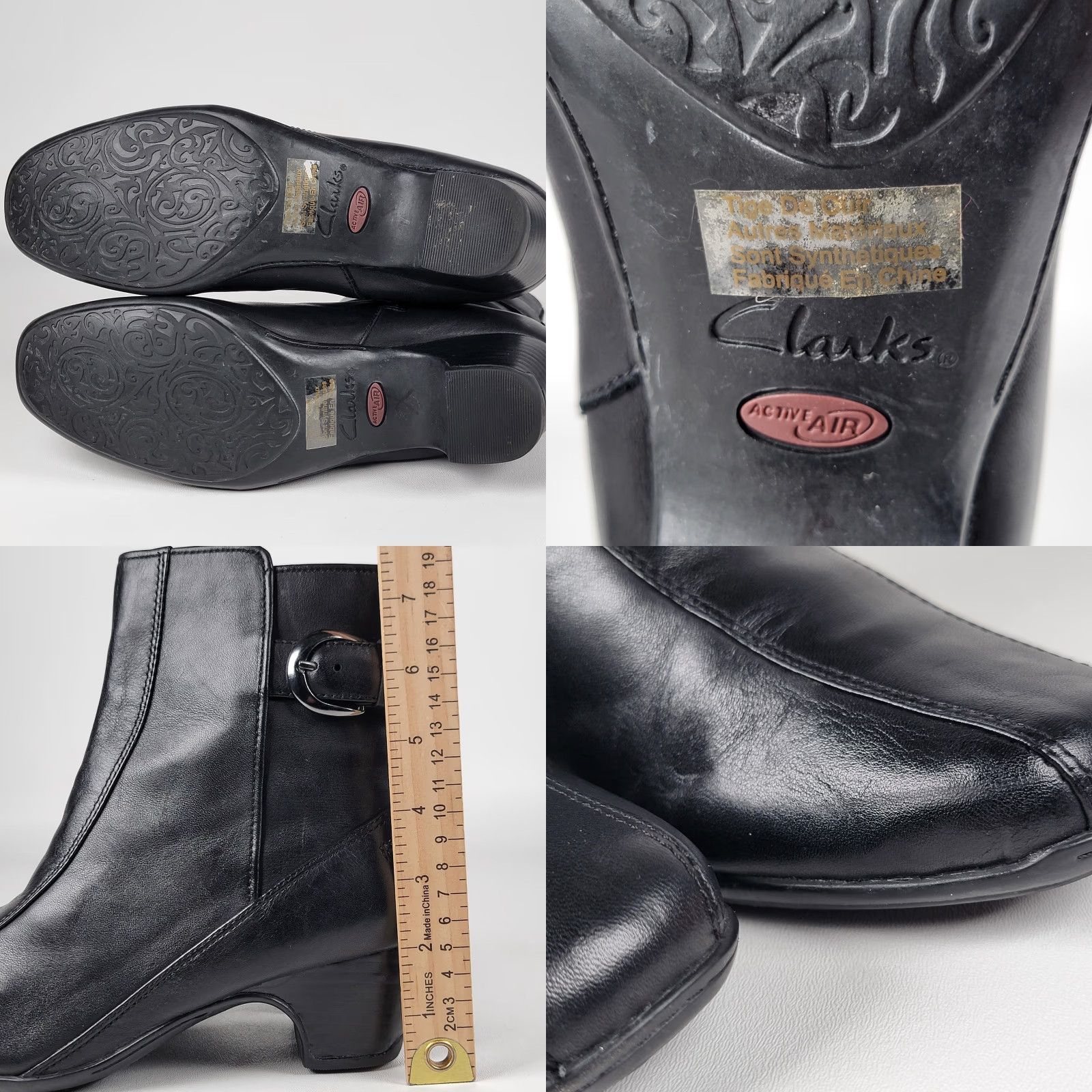 Clarks Clarks Artisan Dara III Womens Black Leather Ankle Boots Size 9.5 N Size US 10 / IT 40 - 8 Thumbnail