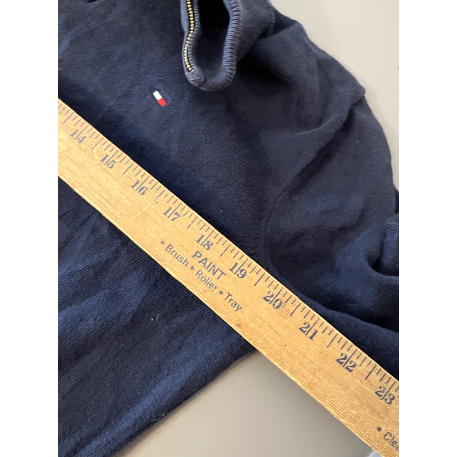 Tommy Hilfiger Tommy Hilfiger Shirt 1/4 Zip Sweater Medium Navy Blue Cotton Knit Logo Mens M Size US M / EU 48-50 / 2 - 6 Thumbnail