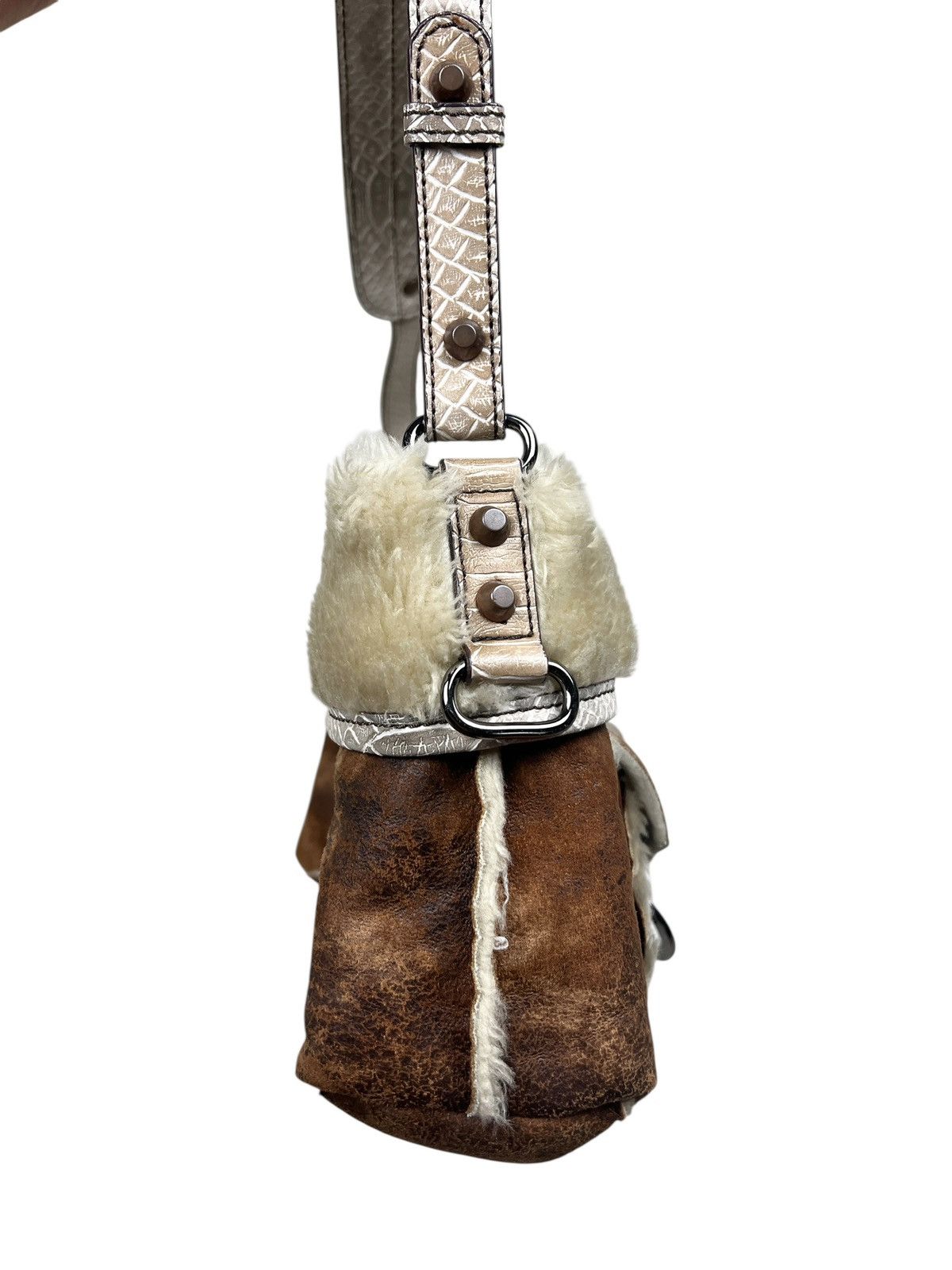 Guess Y2K Guess Vegan Leather Faux Fur Shoulder Bag Size ONE SIZE - 7 Thumbnail