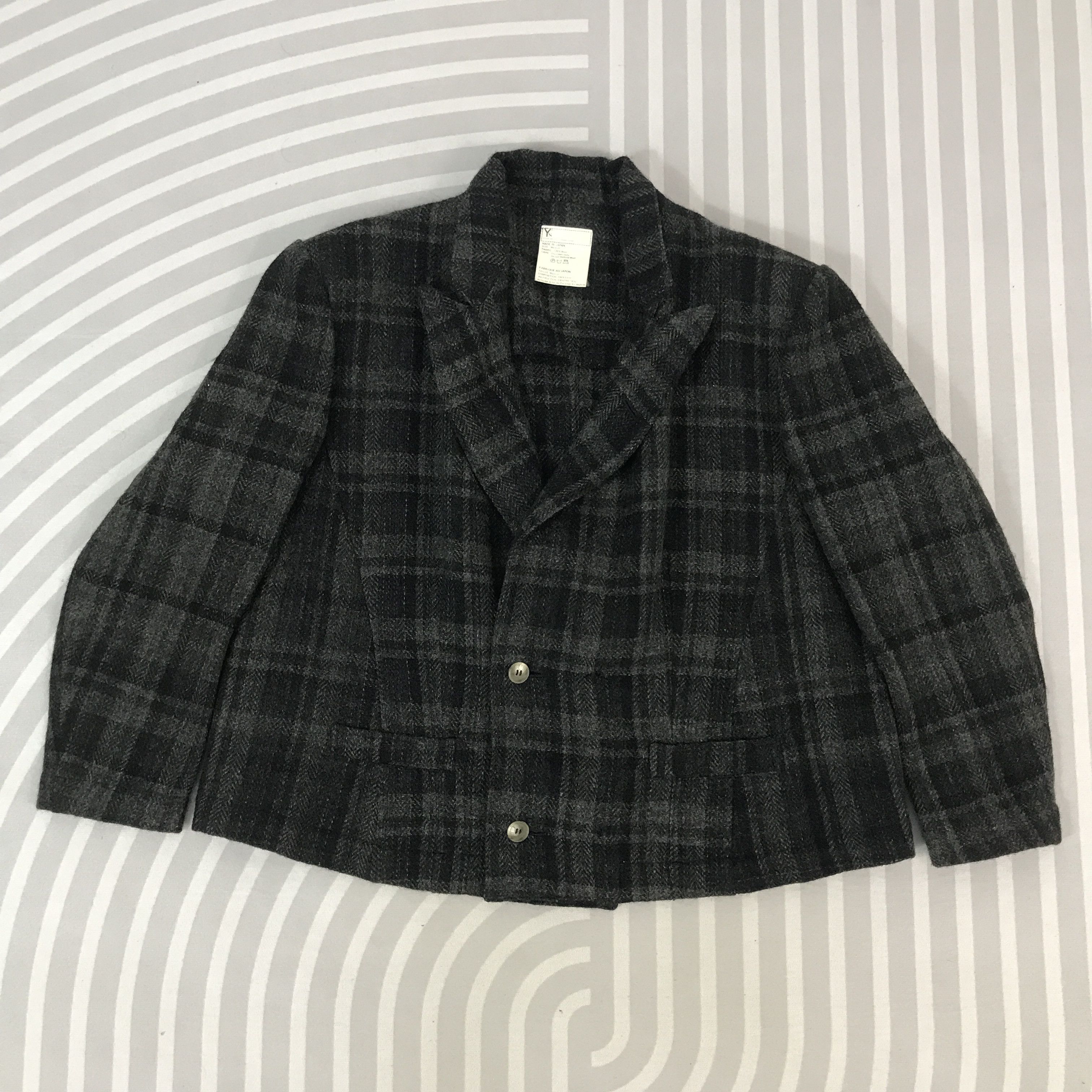 Y's Vintage 90s Y's By Yohji Yamamoto Wool oversized coat Jacket Size US M / EU 48-50 / 2 - 1 Thumbnail