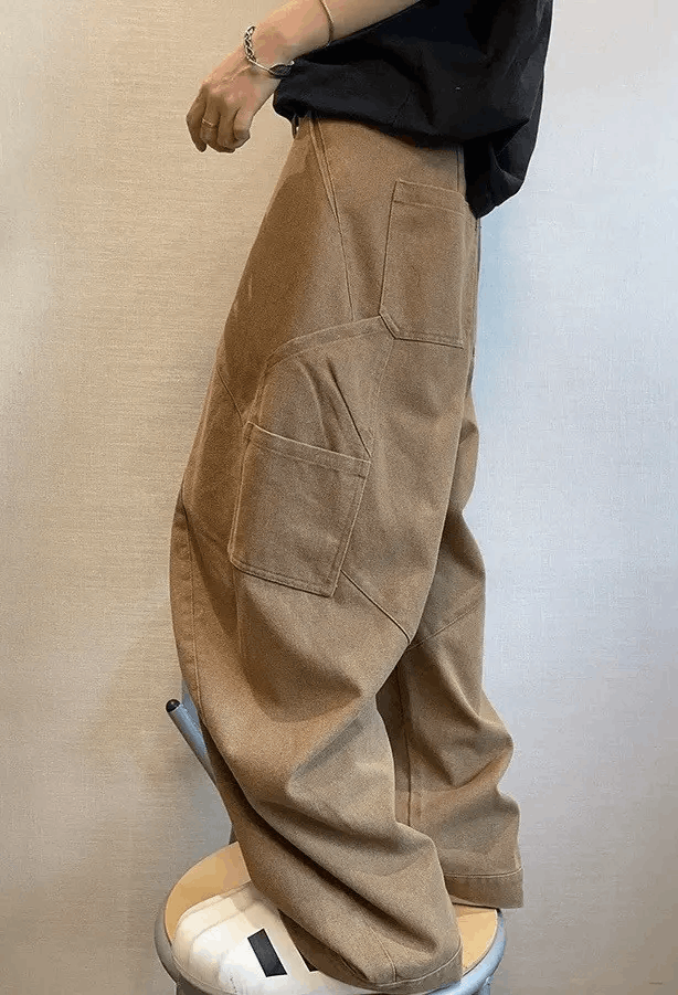 Japanese Brand × Vintage Vintage Street Washed Loose Fit Khaki Work Pants Size US 32 / EU 48 - 1 Thumbnail