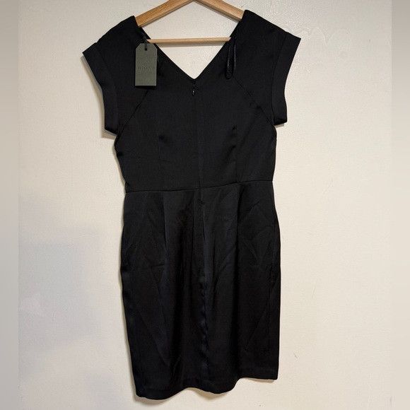 Allsaints AllSaints Black Cap Sleeve V-Neck Dress Size Small Size S / US 4 / IT 40 - 5 Thumbnail