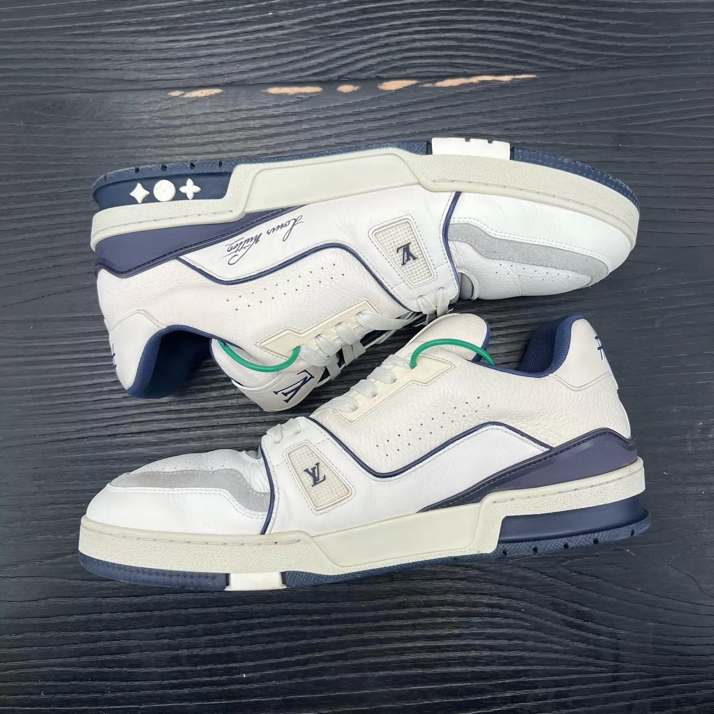 Louis Vuitton LV Trainer Black Blue UK9/43 Size US 10 / EU 43 - 2 Thumbnail
