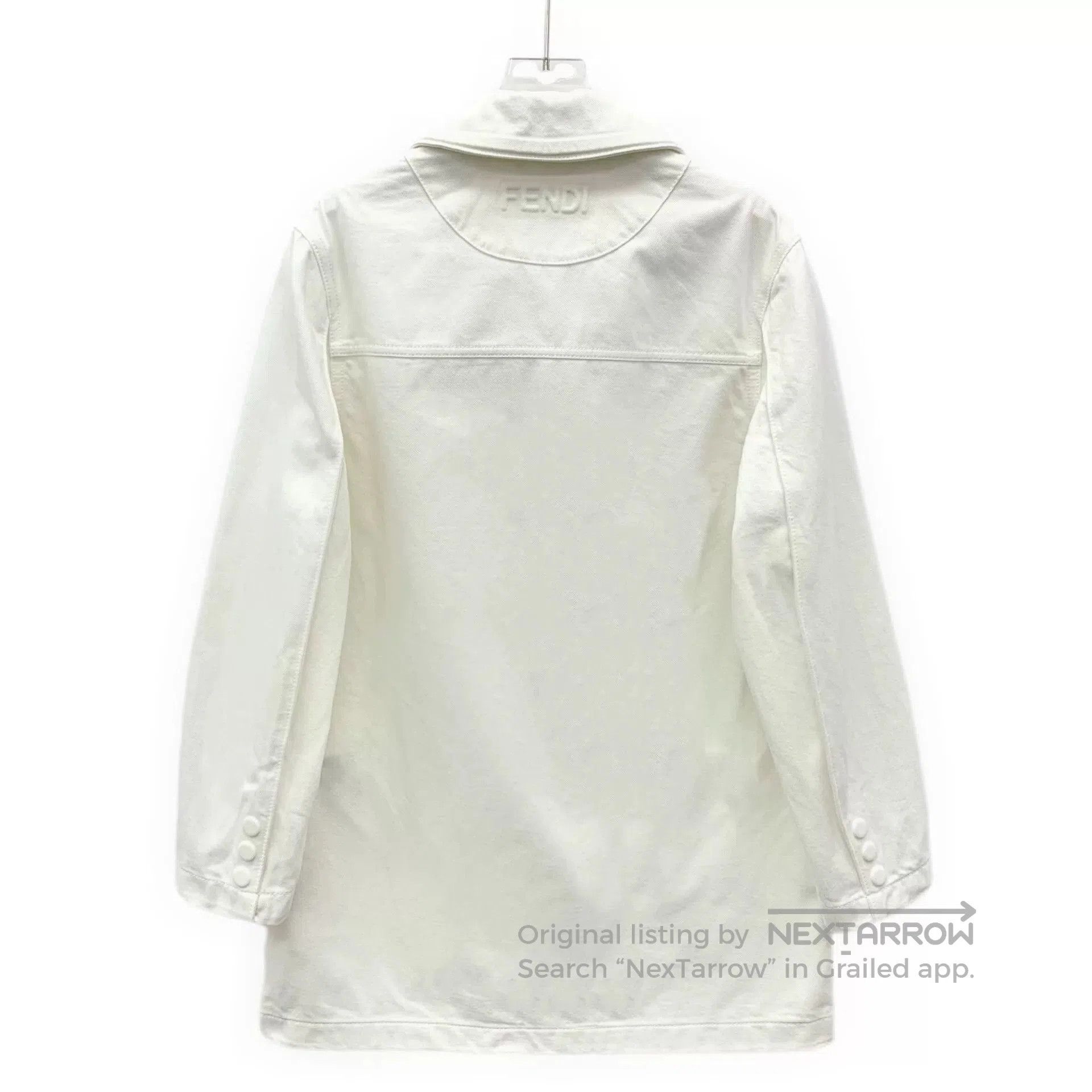 Fendi fendi white pocket embossed cotton jacket. Size US XS / EU 42 / 0 - 2 Thumbnail