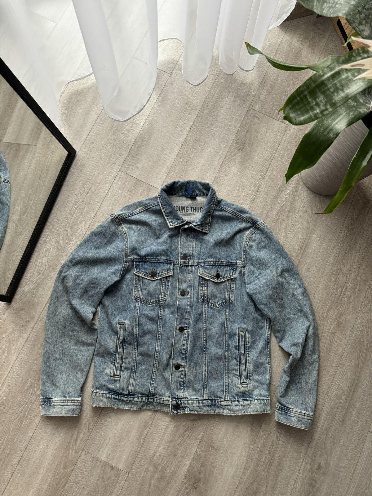 H&M × Young Thug Young Thug Denim Cherub YSL Limited Release H&M Jacket Rap Size US L / EU 52-54 / 3 - 6 Thumbnail