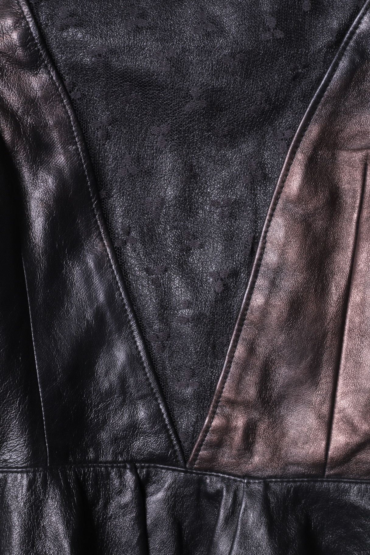 Vintage Star Collection Women 38 S Jacket Black Gold Leather 6377 Size S / US 4 / IT 40 - 6 Thumbnail