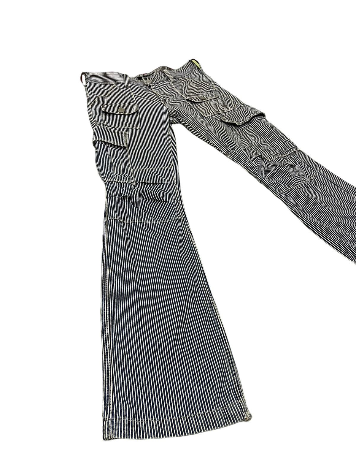 image of Hype Flare Cargo Jeans Varosh Hickory Slim Boot Cut 77 in Hickory Stripe, Men's (Size 33)