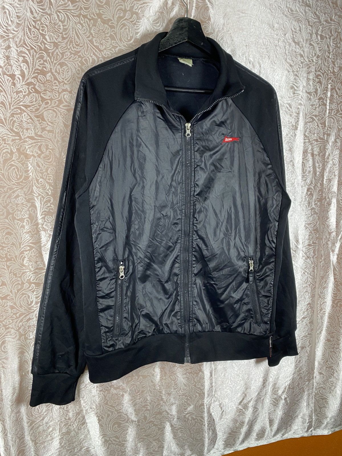 Japanese Brand Vintage RAGS Track Jacket Black Full Zip Minimal Sportswear Size US M / EU 48-50 / 2 - 5 Thumbnail