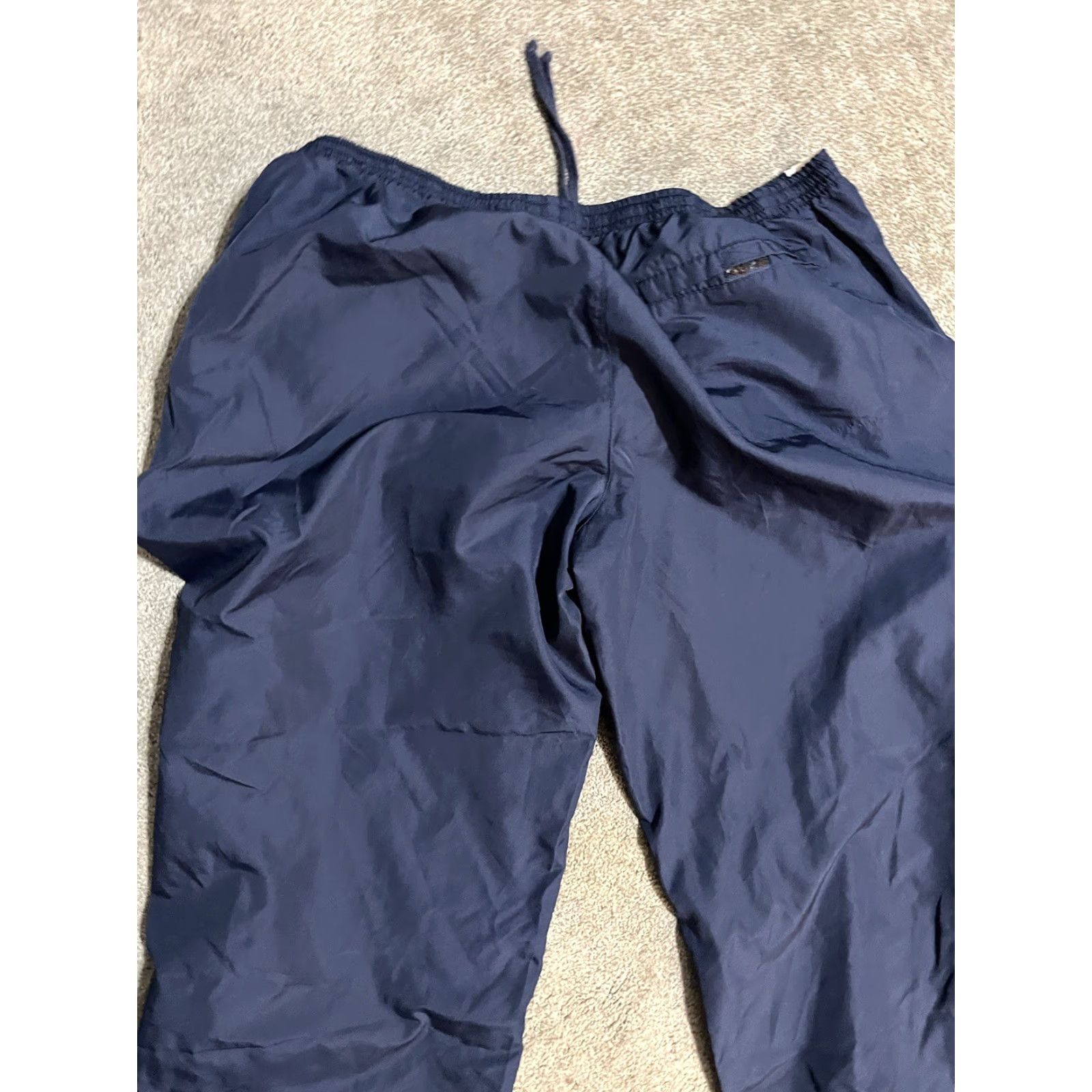 American Eagle Outfitters American Eagle Outfitters Womens Windbreaker Capri Cropped Pants XL Navy Blue Geometric Pattern Logo Pockets Casual Workwear Size 40" / US 18 - 4 Thumbnail