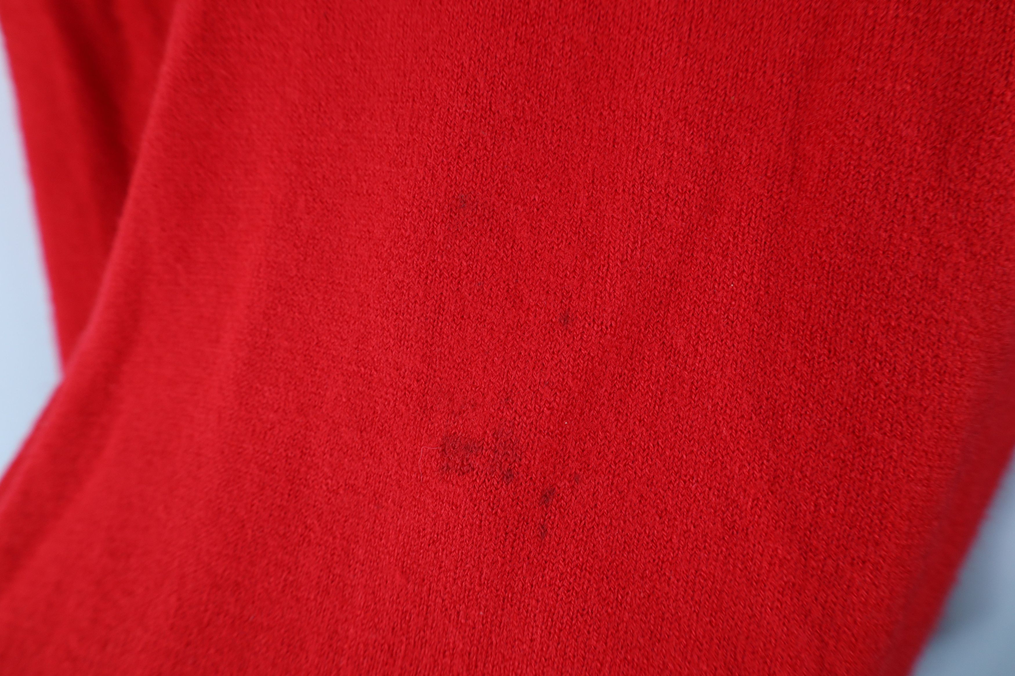 Christian Dior Monsieur Vintage 80s 90s Christian Dior Knit V-Neck Sweater Red USA Size US XL / EU 56 / 4 - 5 Thumbnail